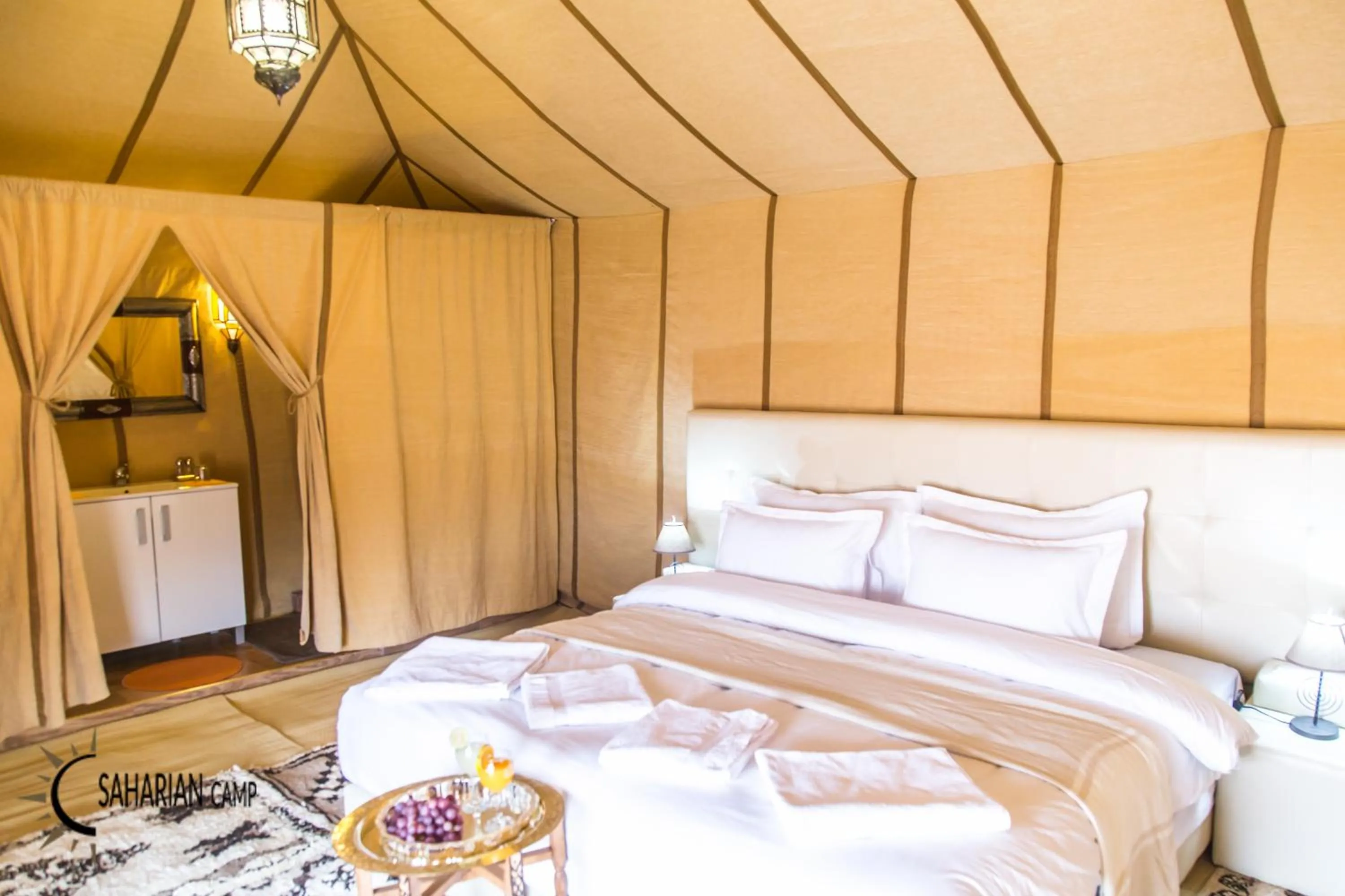 Guests, Bed in Merzouga Luxury Camp