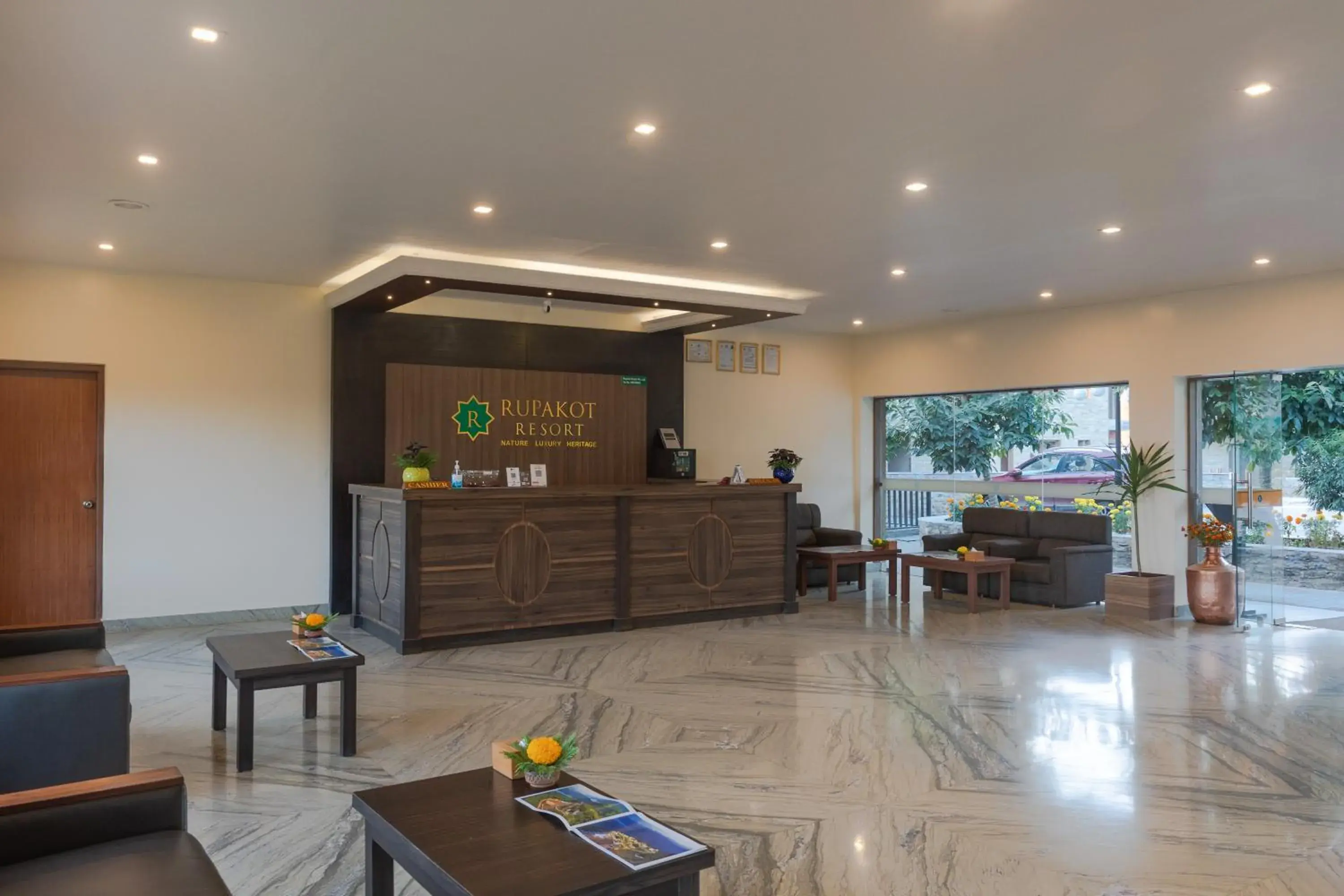 Lobby or reception in Rupakot Resort Lobby or reception in Rupakot Resort