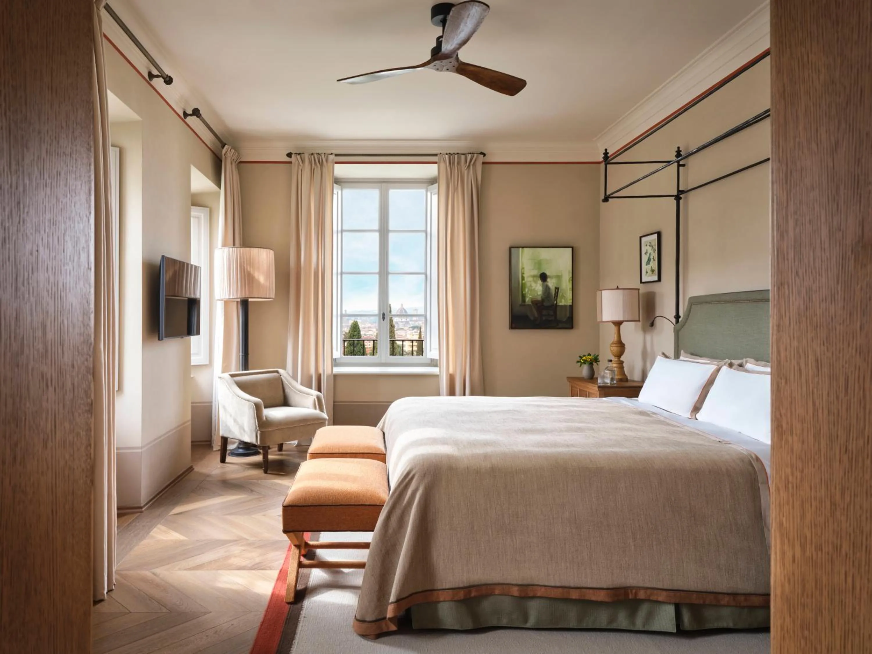 Bedroom, Bed in Collegio alla Querce, Auberge Collection