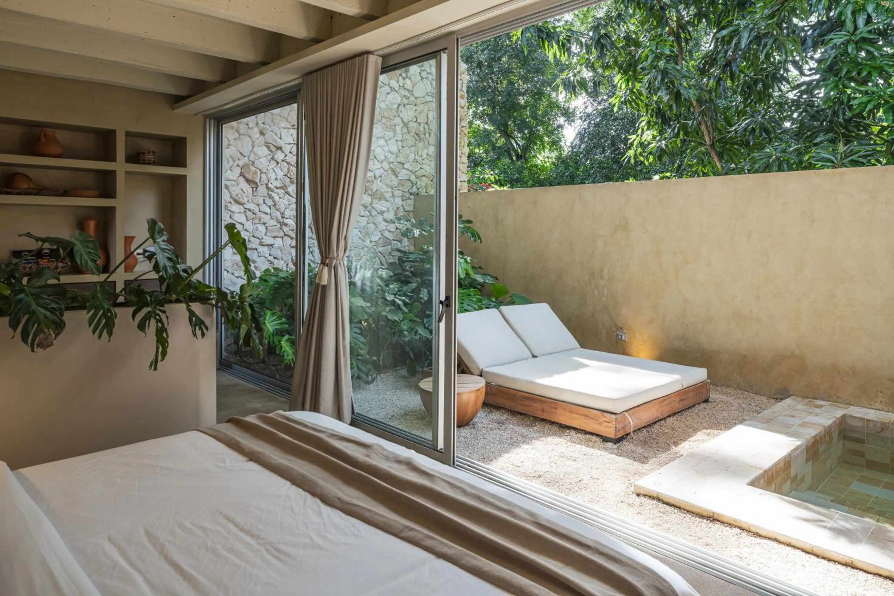 Balcony/Terrace, Bed in Arde La Selva