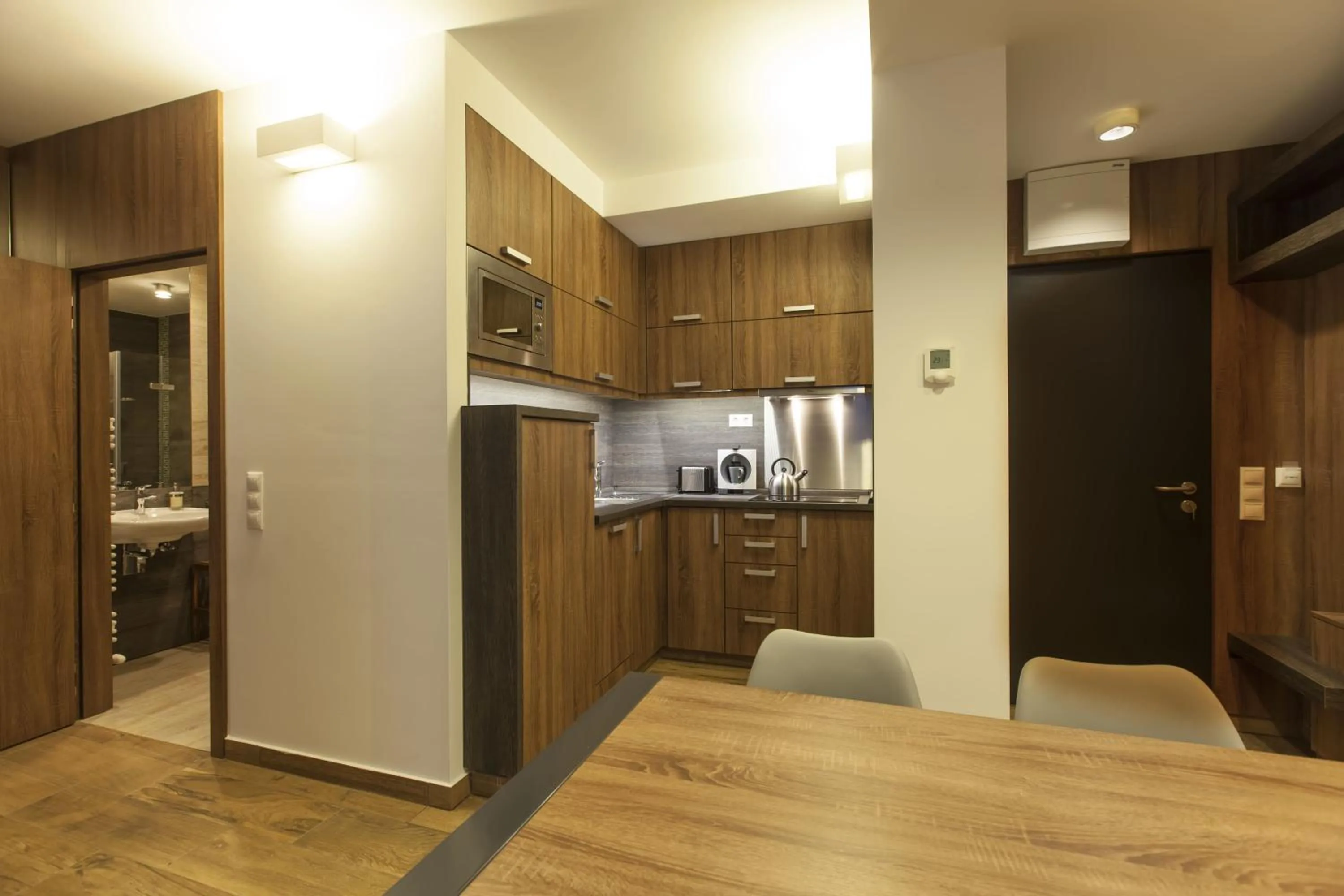 Kitchen or kitchenette in Apparthotel SILBERSEE