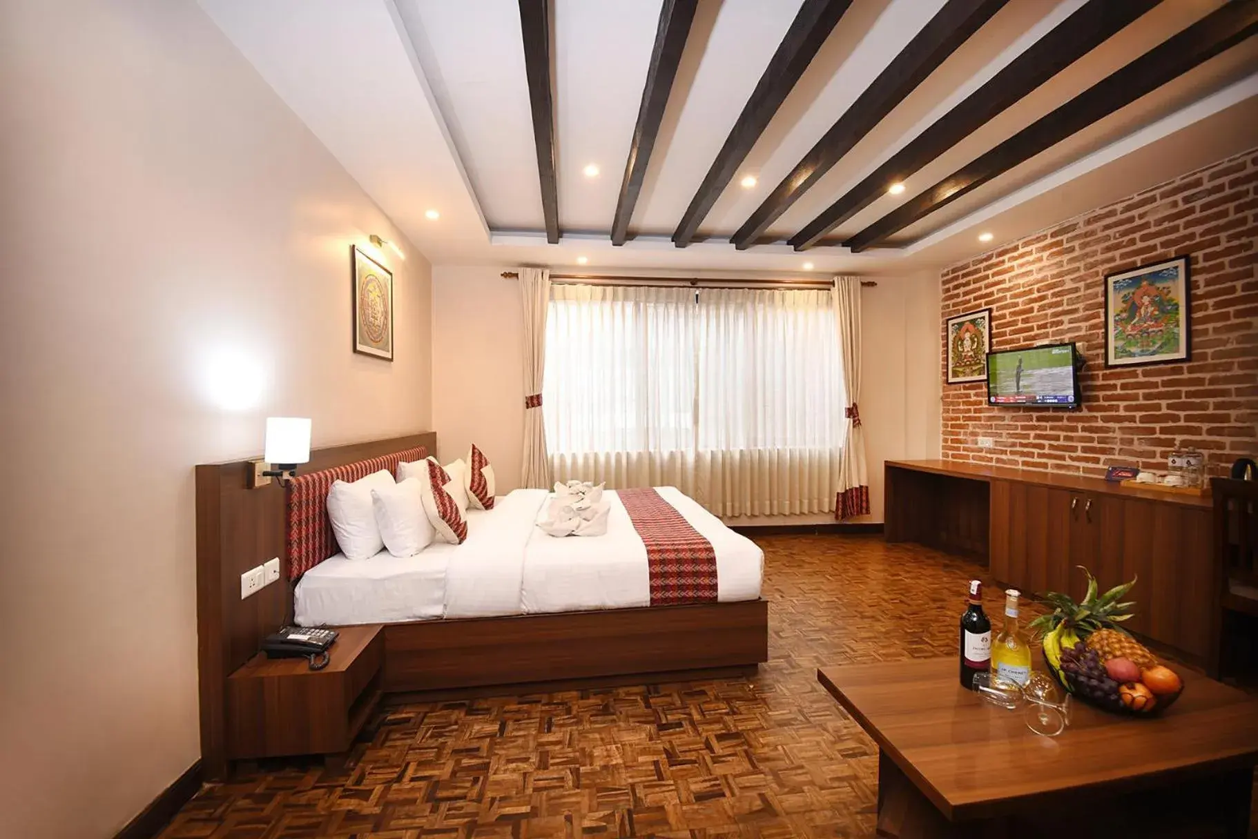Bed in Skye Inn Kathmandu Bed in Skye Inn Kathmandu