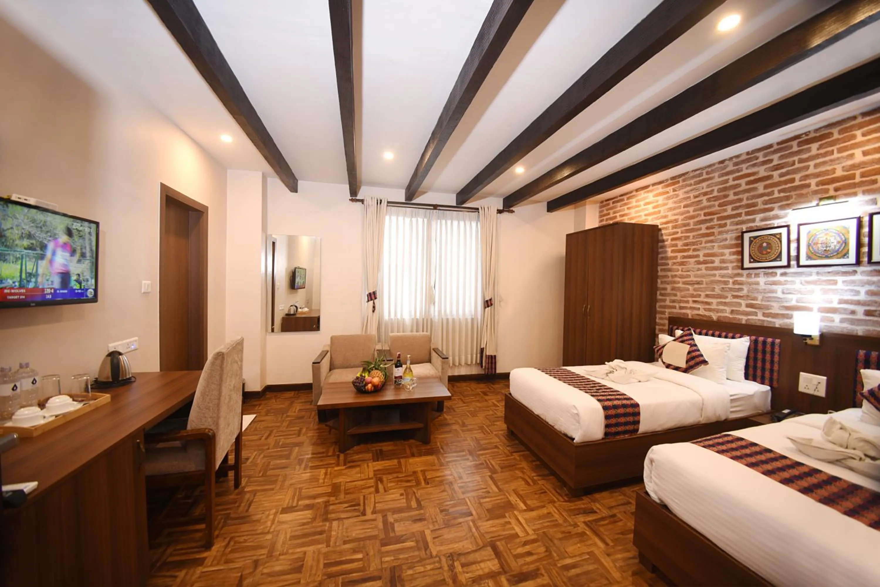 Photo of the whole room, Bed in Skye Inn Kathmandu