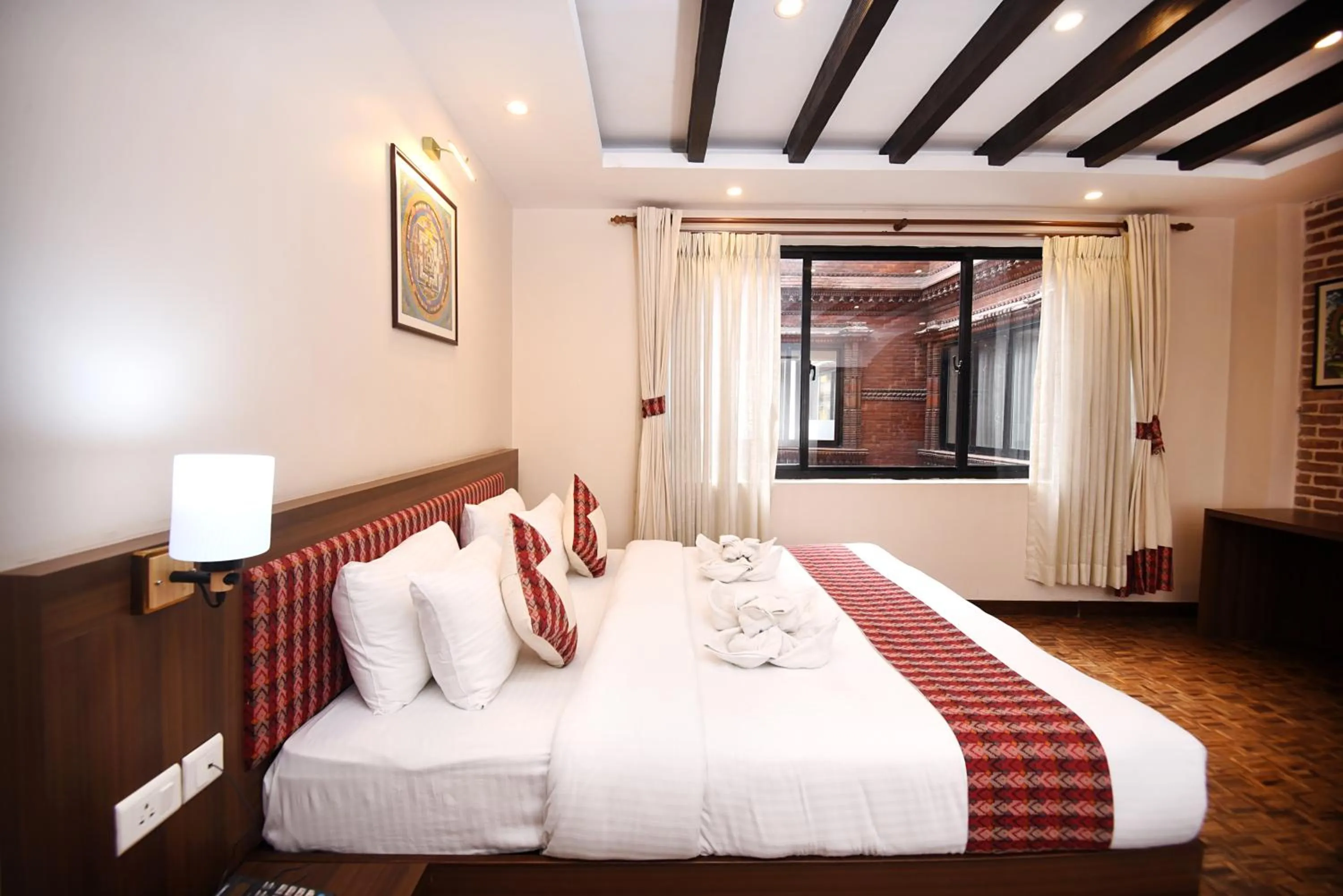 Photo of the whole room, Bed in Skye Inn Kathmandu