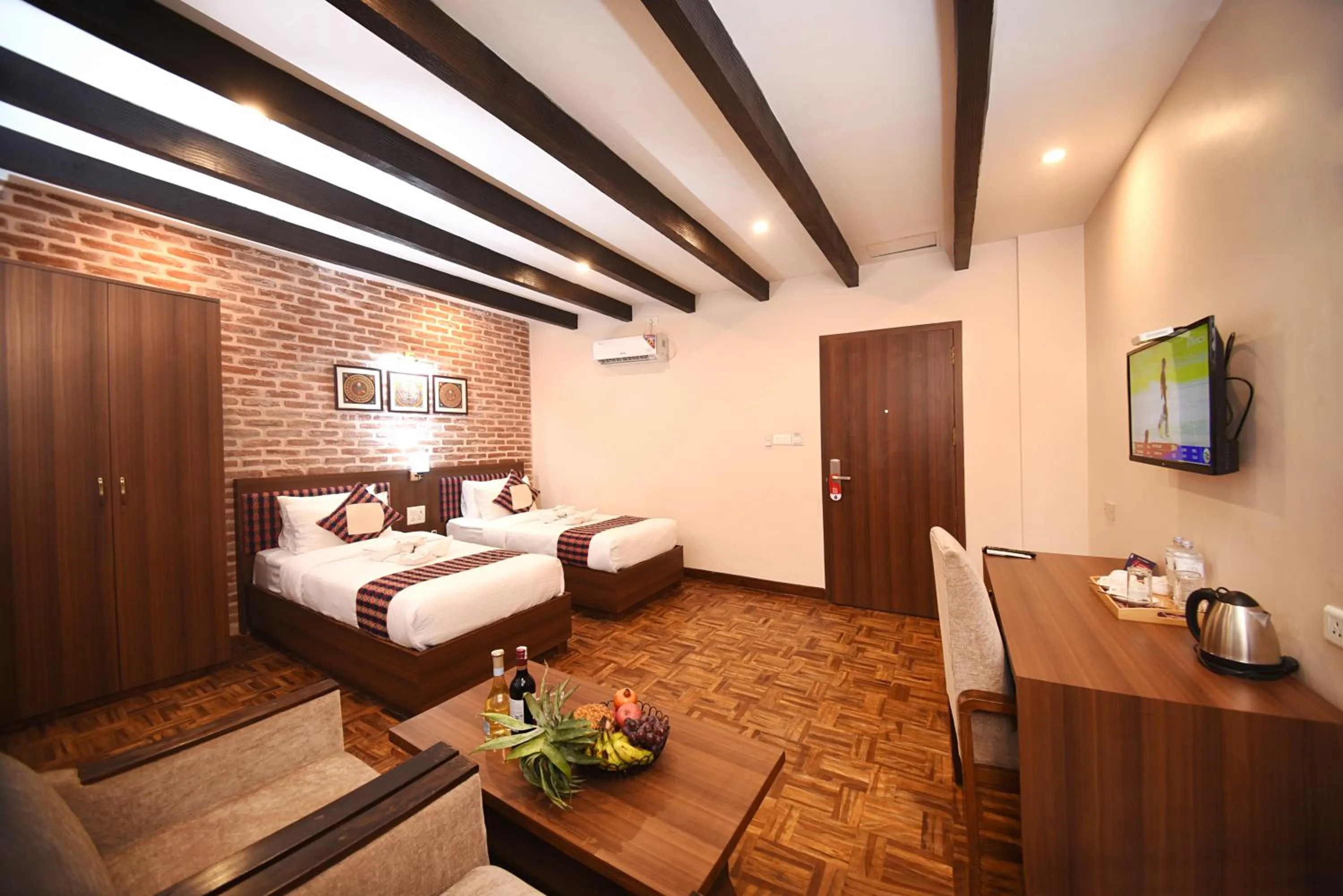 Photo of the whole room, Bed in Skye Inn Kathmandu
