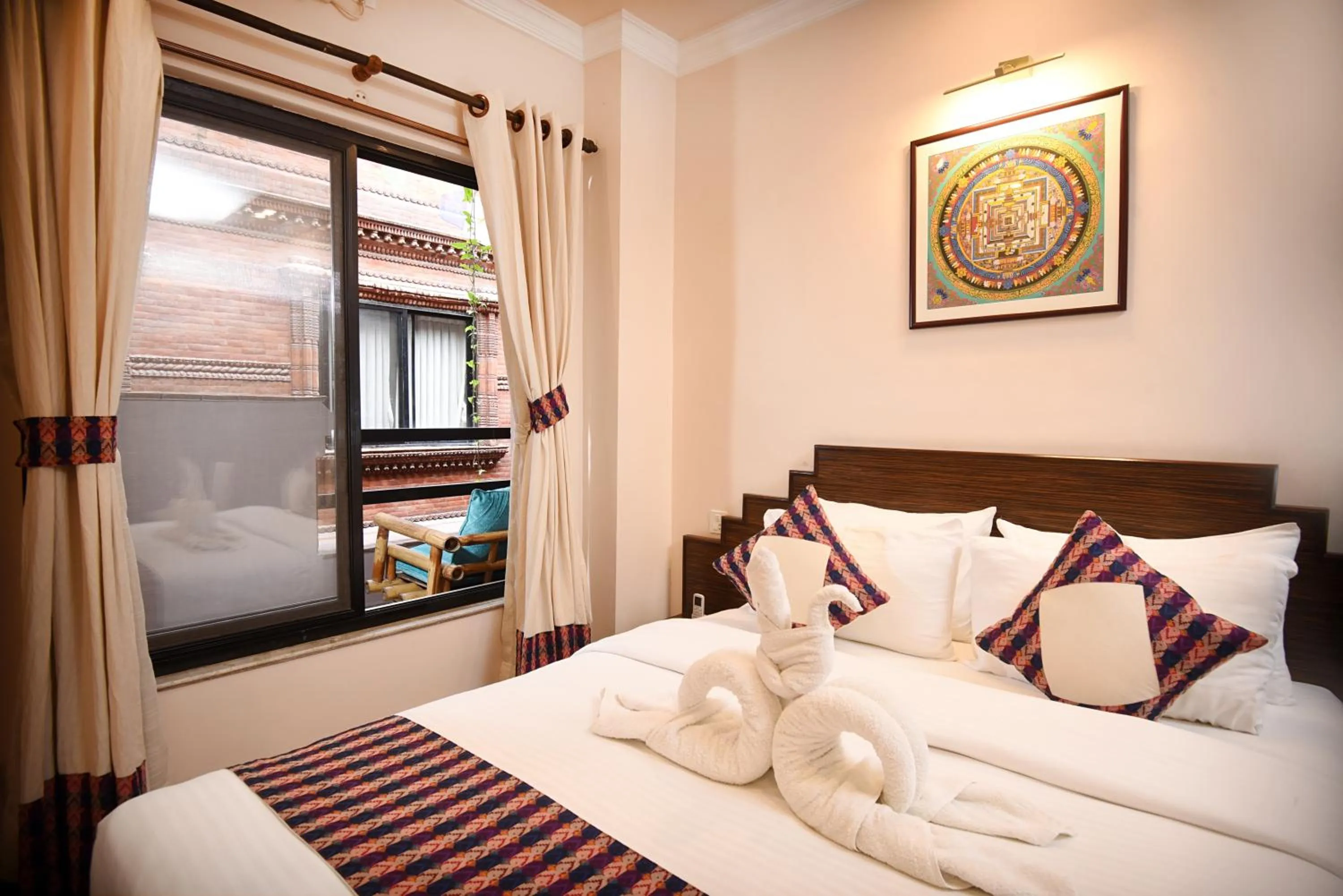 Photo of the whole room, Bed in Skye Inn Kathmandu