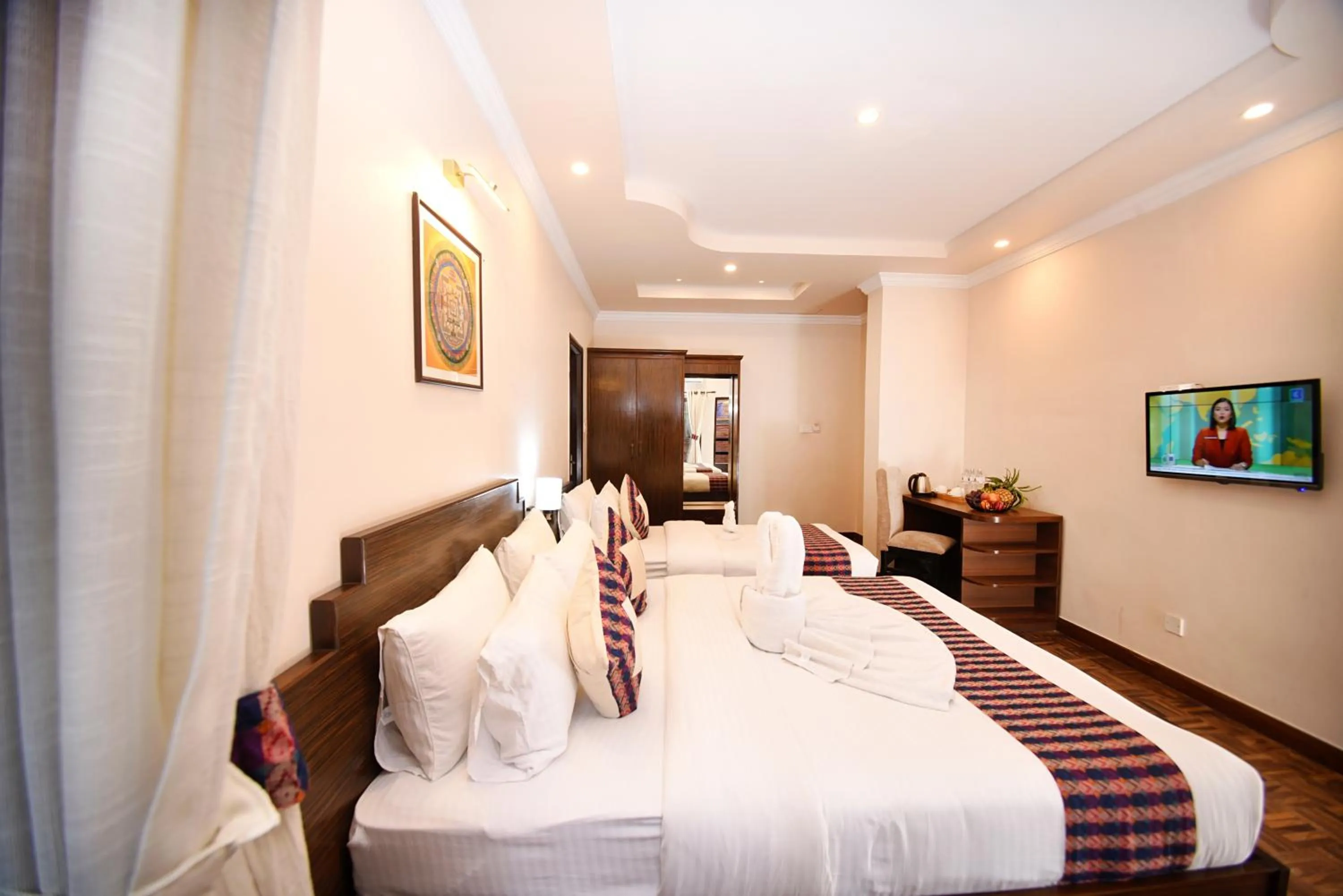 Photo of the whole room, Bed in Skye Inn Kathmandu