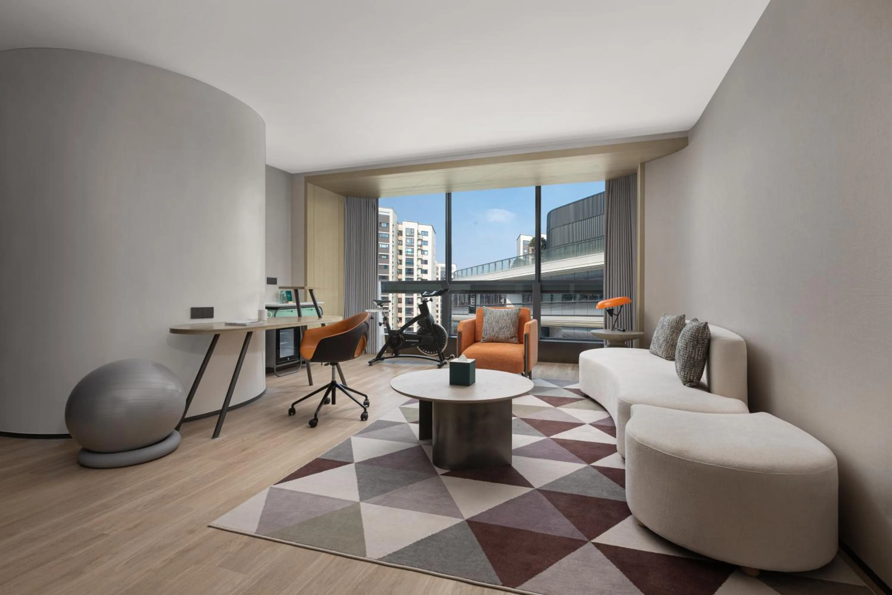 Living room in EVEN Hotel Shanghai Hongqiao CBD by IHG