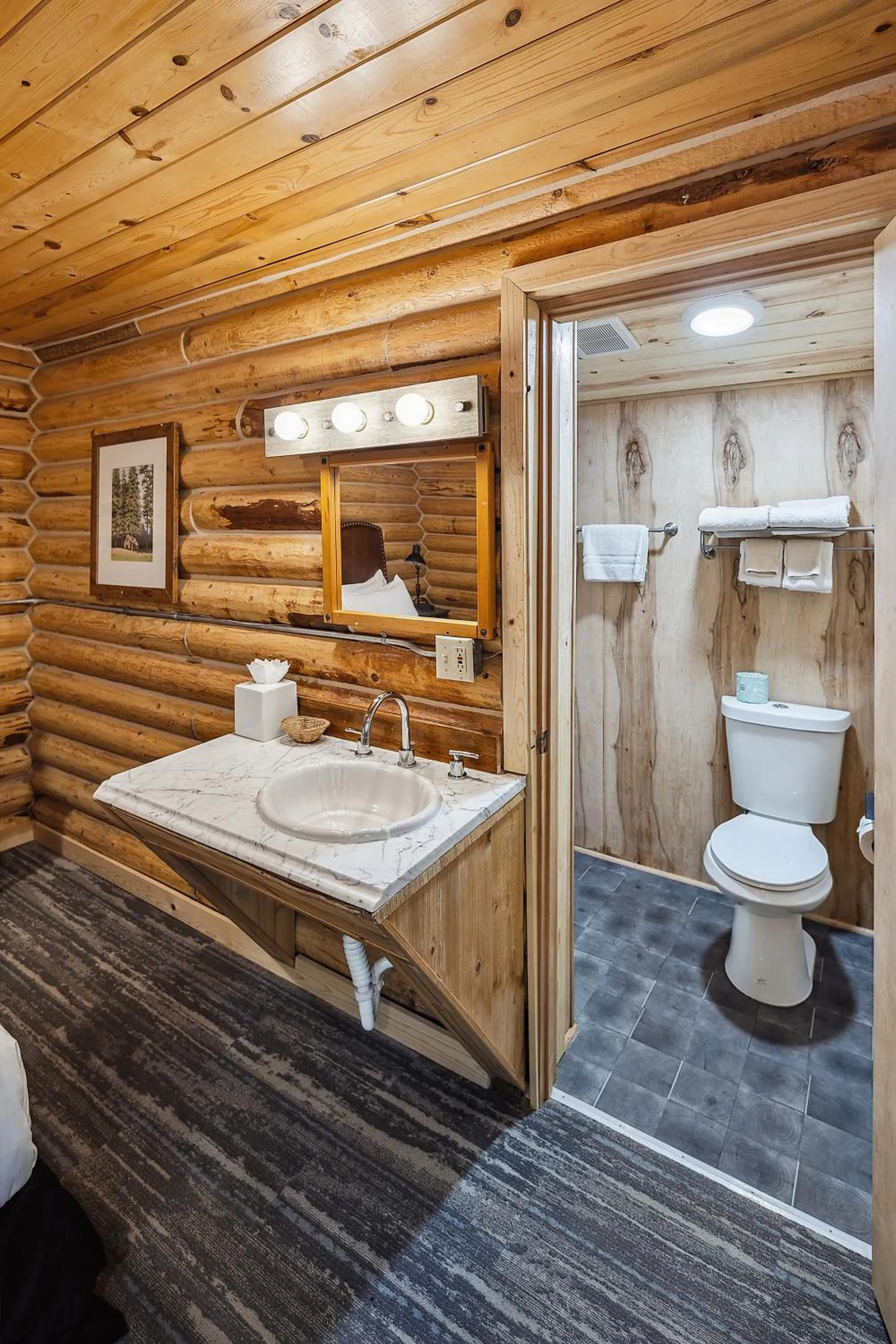 Bathroom in Denali Crow's Nest Cabins