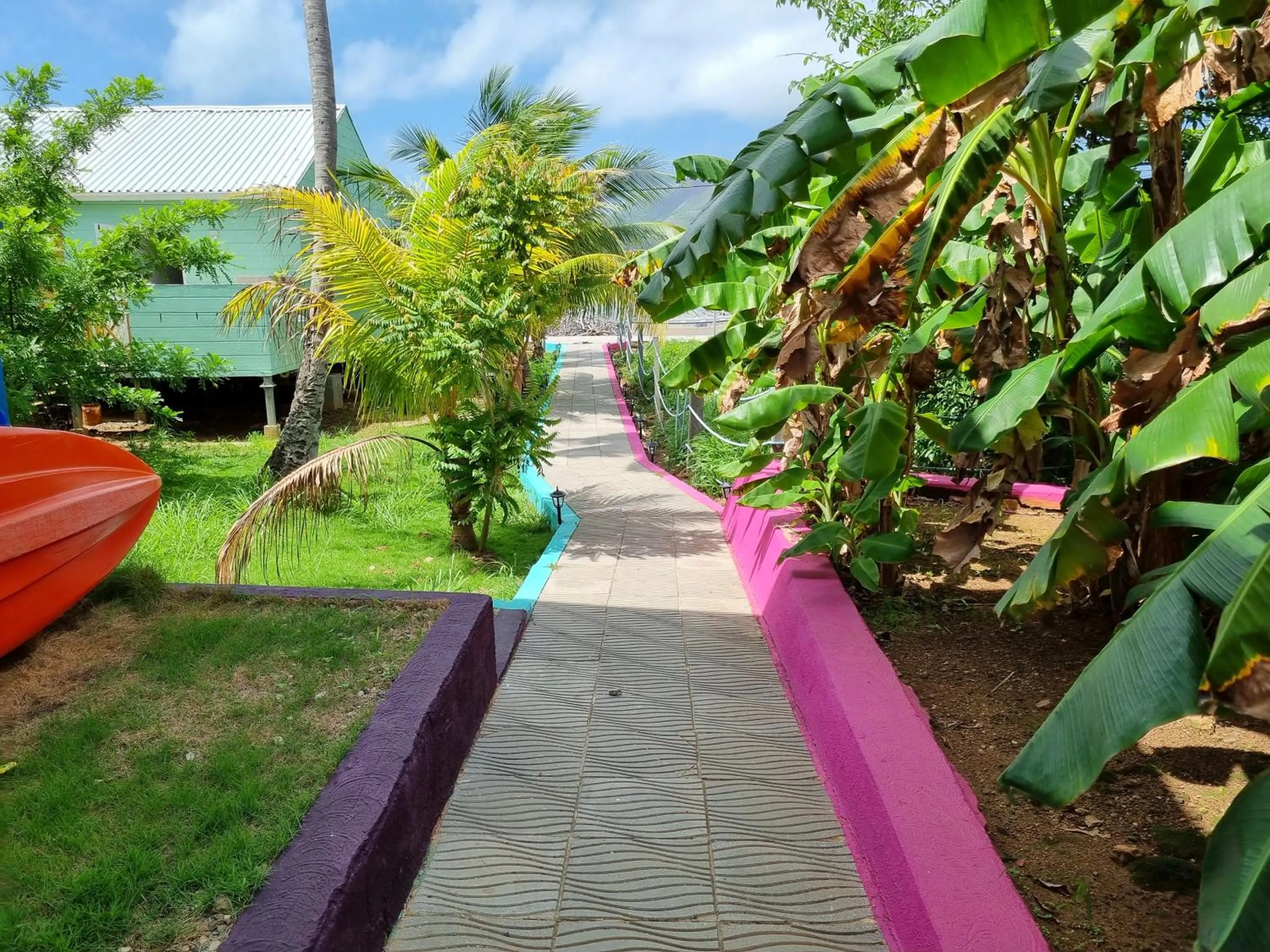 Garden view in Shell Sea B & B