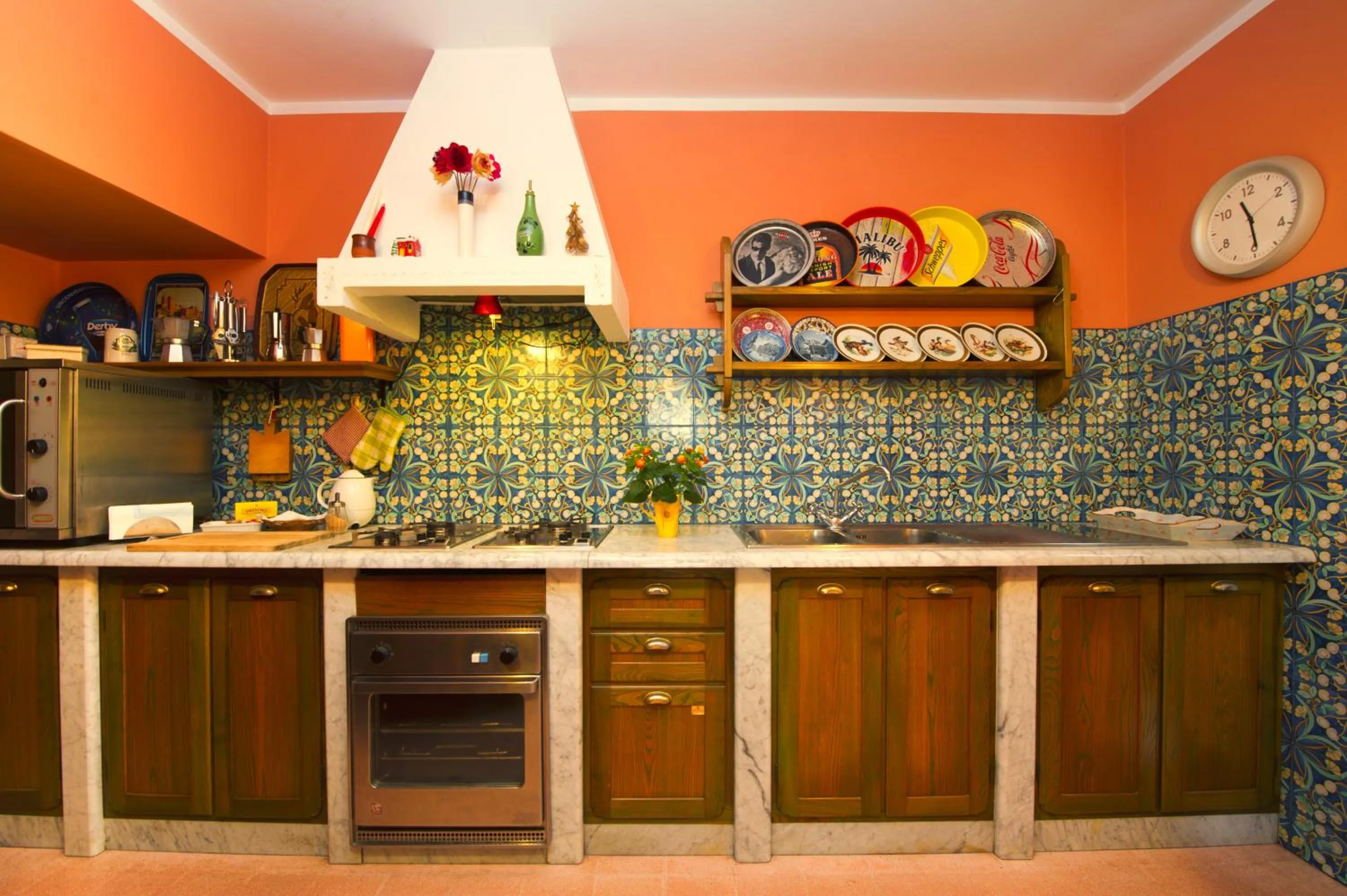 Communal kitchen in B&B Il Trebbio