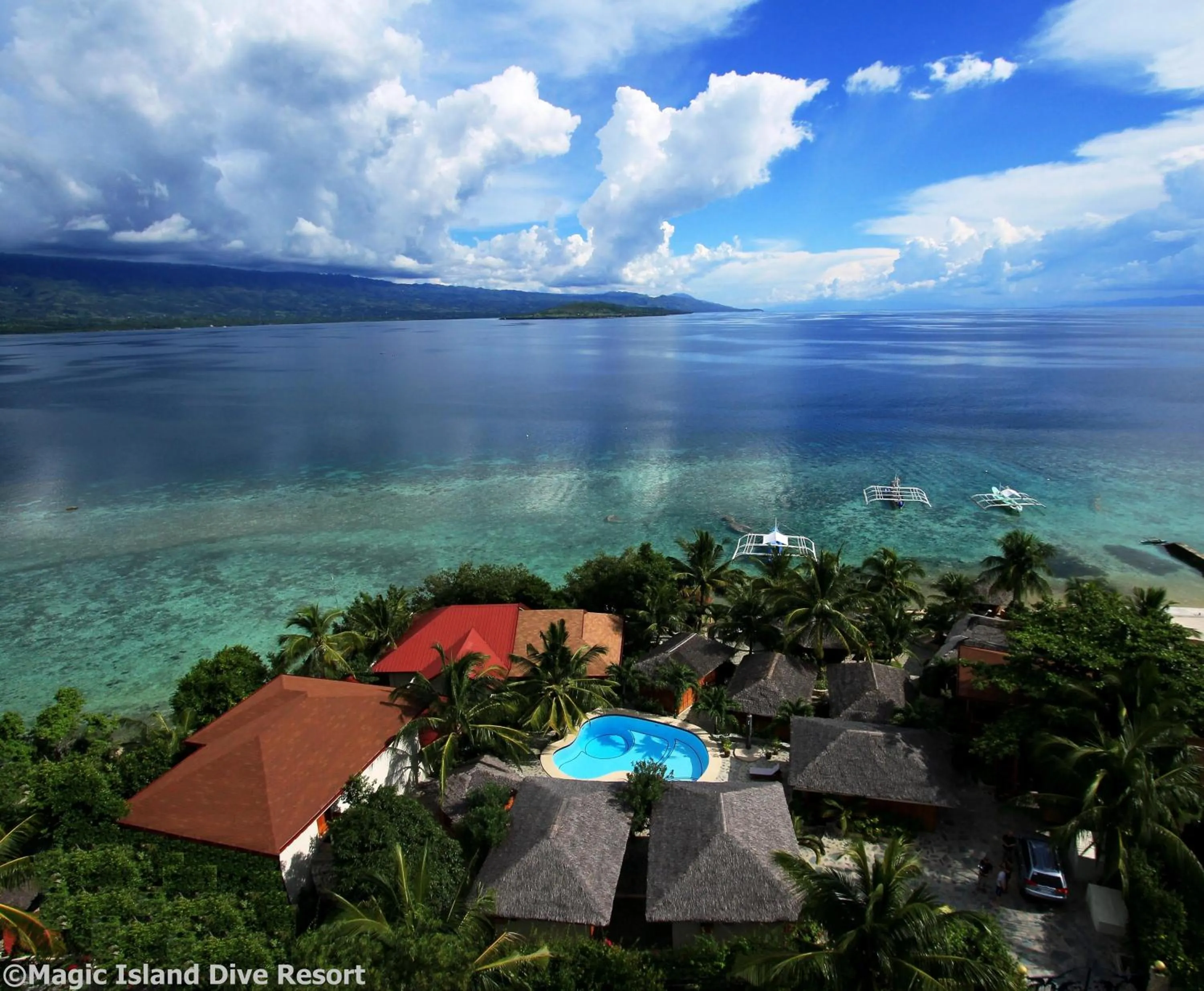 Bird's eye view in Magic Island Dive Resort