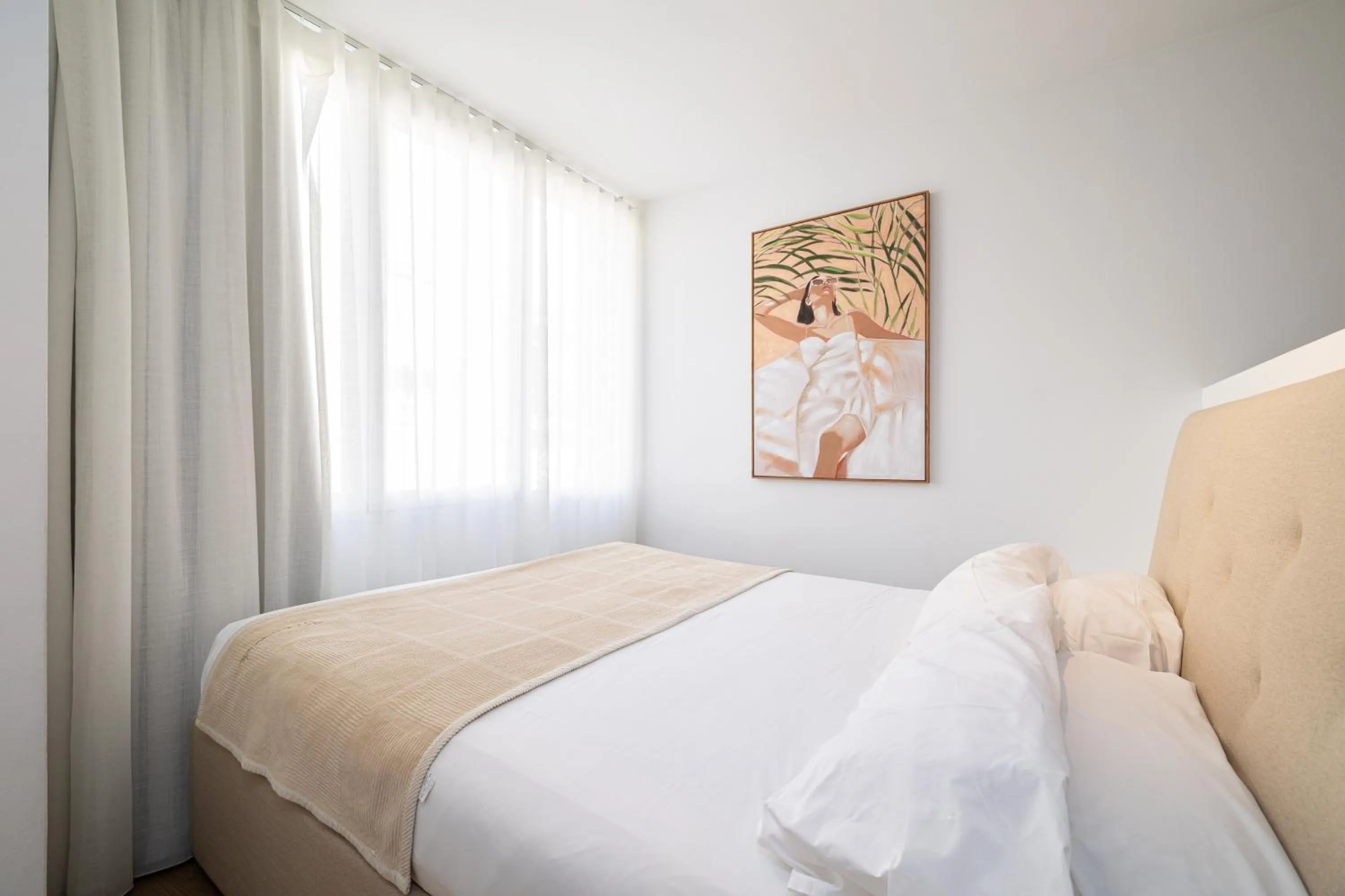 Bed in Holidays2Malaga Studios Juan de Mena