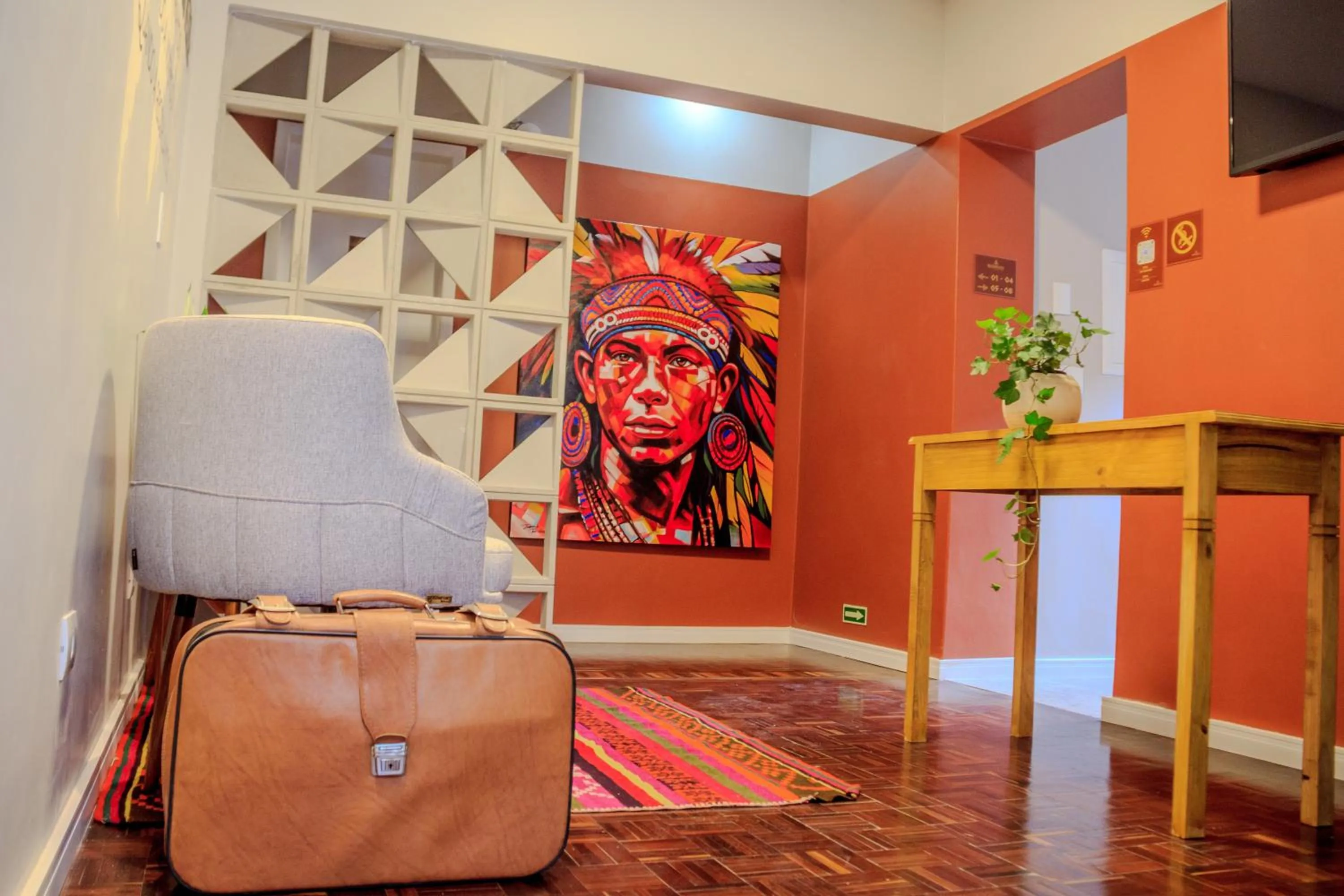 Lobby or reception in Che Hermano Suítes