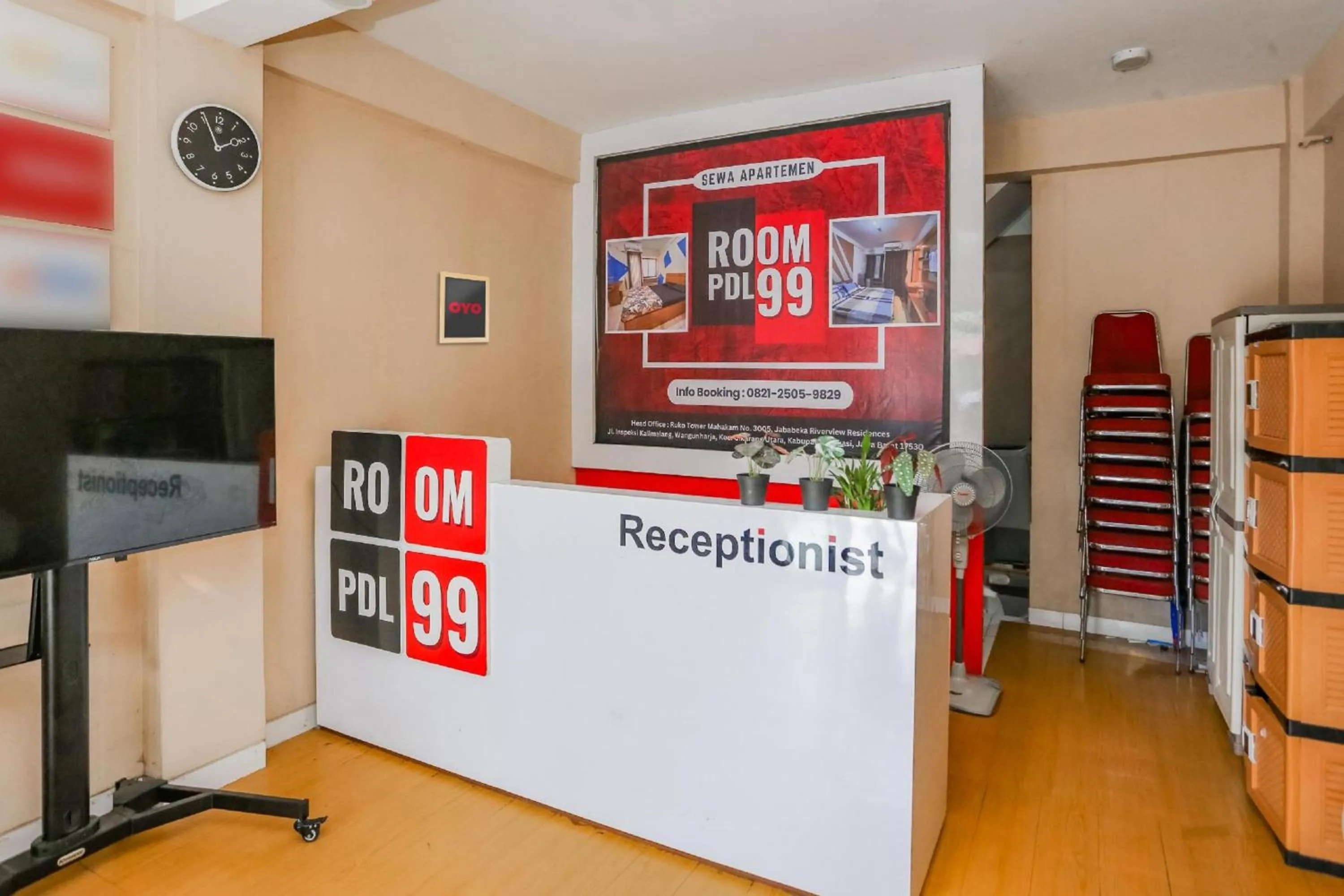 Lobby or reception in Hotel O Tower Mahakam serviced apartment Riverview Jababeka