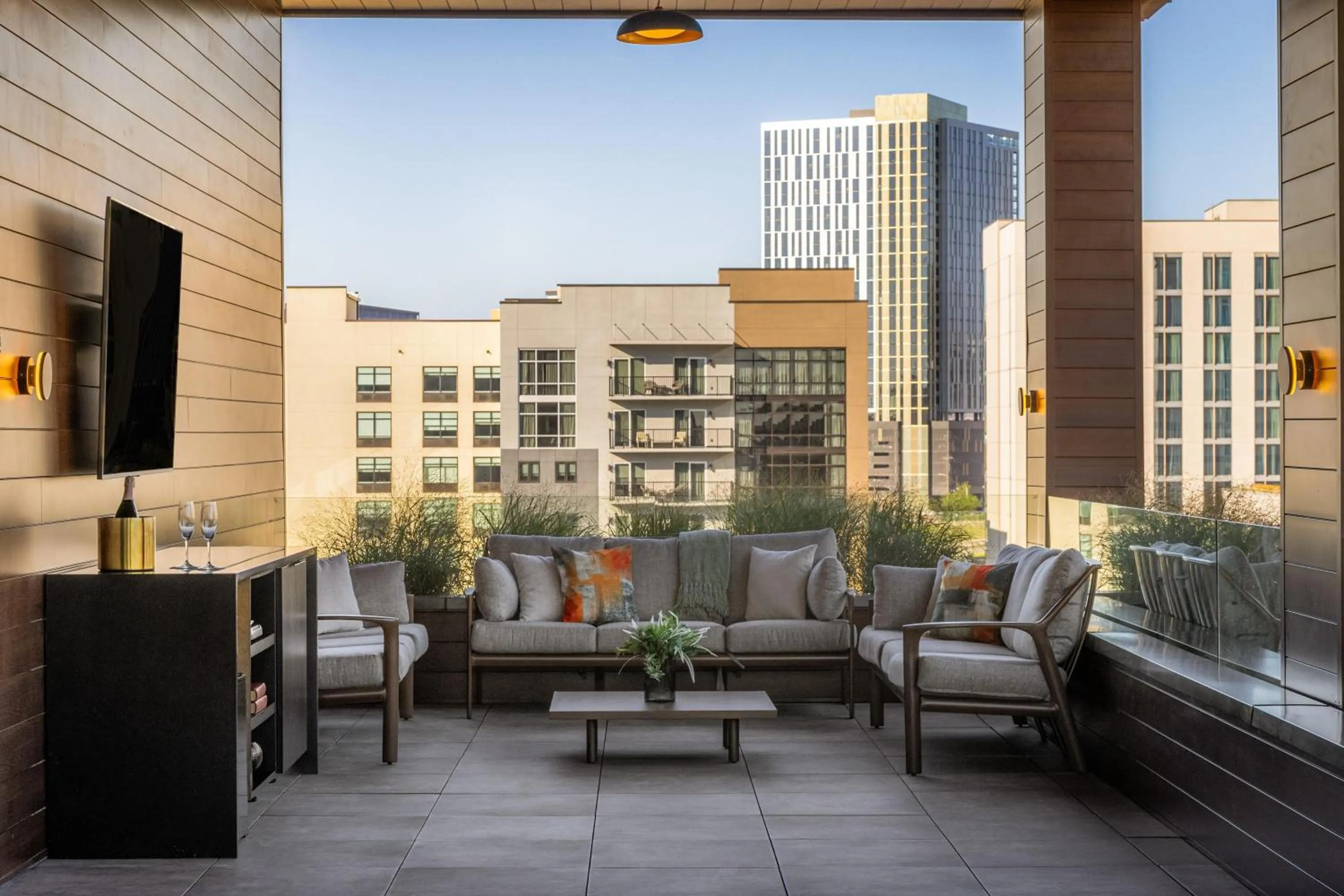 Patio in The Printing House Hotel, Tapestry Collection By Hilton