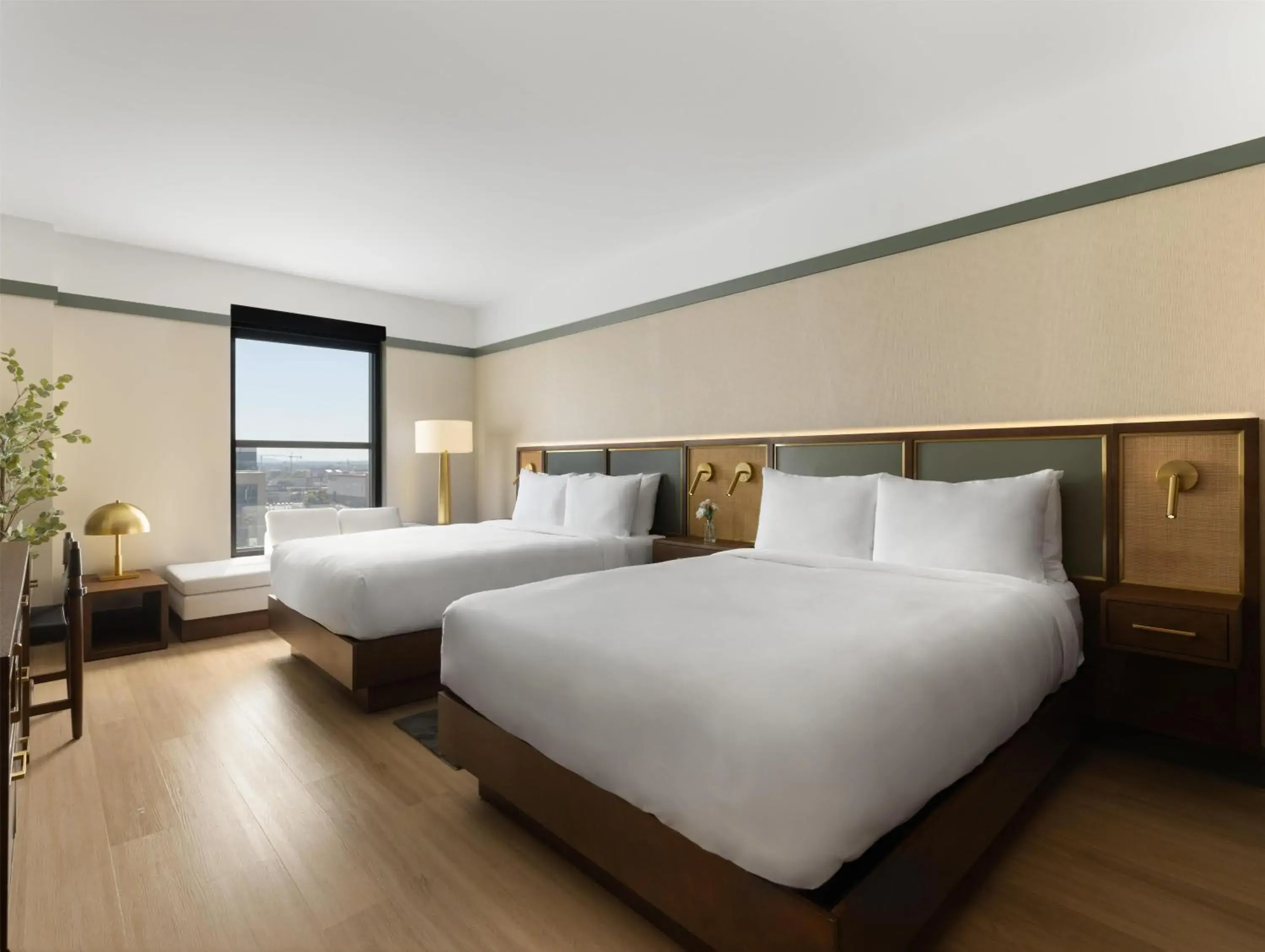 Bed in The Printing House Hotel, Tapestry Collection By Hilton Bed in The Printing House Hotel, Tapestry Collection By Hilton