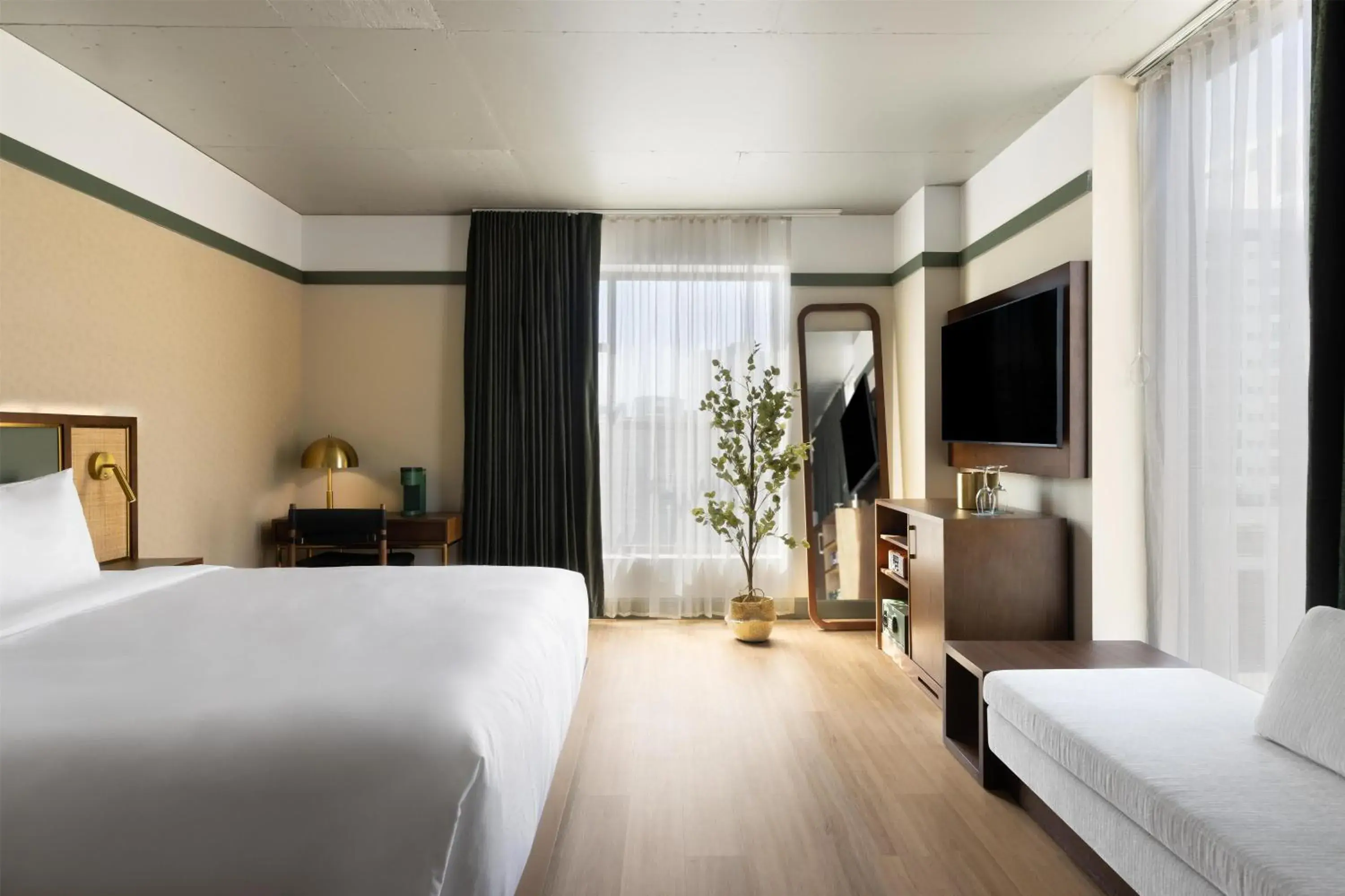 Bed in The Printing House Hotel, Tapestry Collection By Hilton Bed in The Printing House Hotel, Tapestry Collection By Hilton