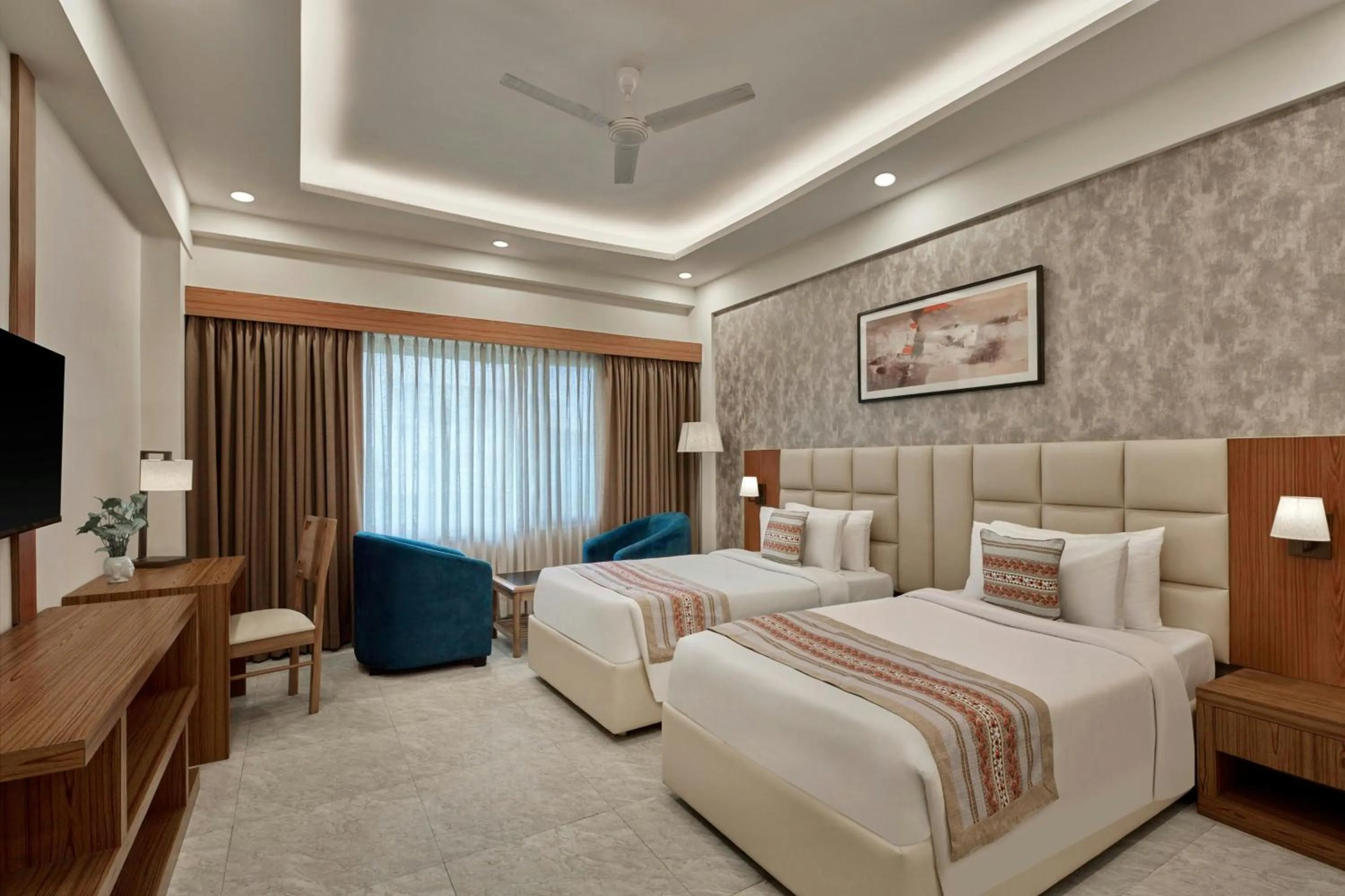 Photo of the whole room, Bed in The Fern Residency, Bodhgaya, Series by Marriott
