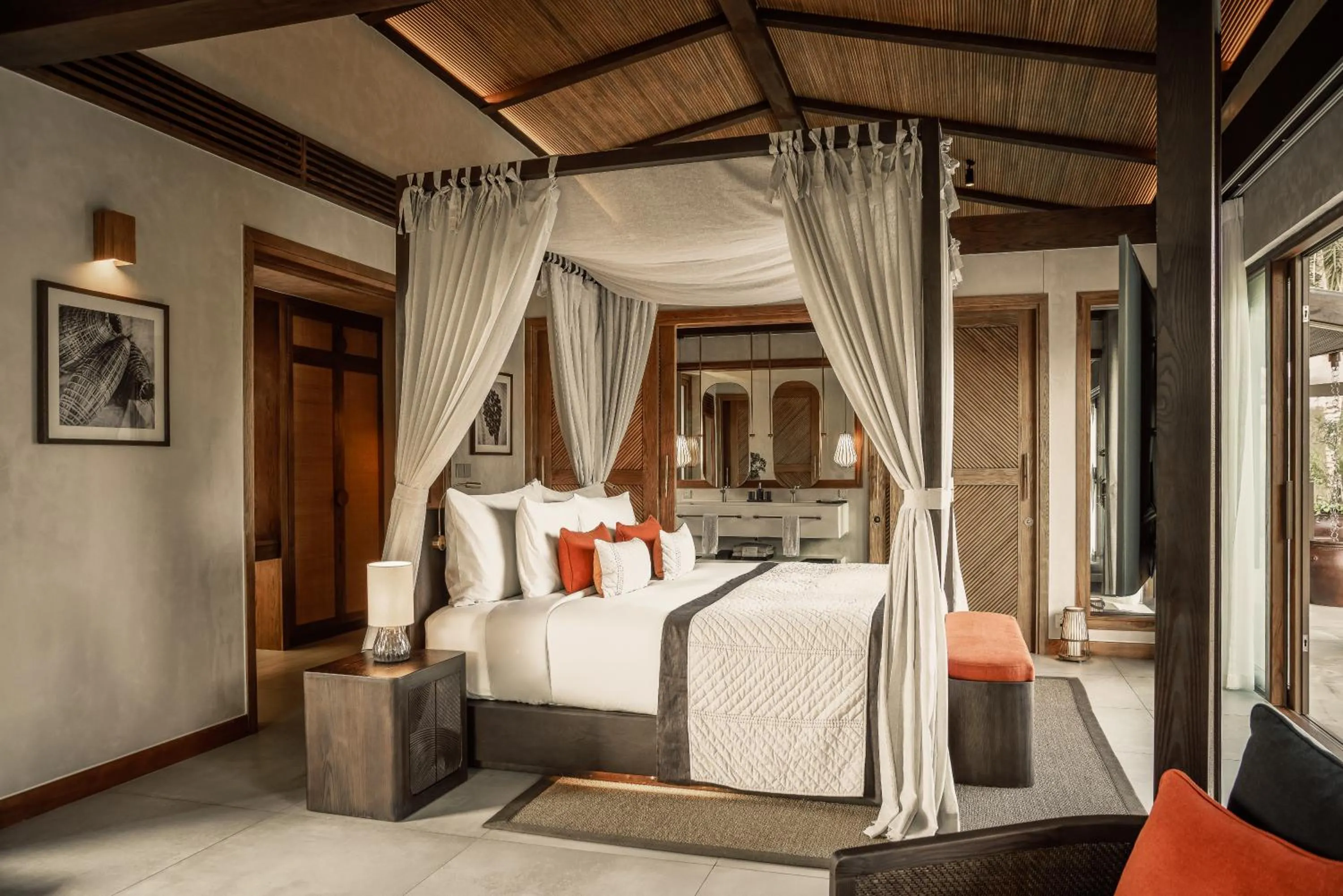 Bed in Namia River Retreat - Wellness Inclusive Resort