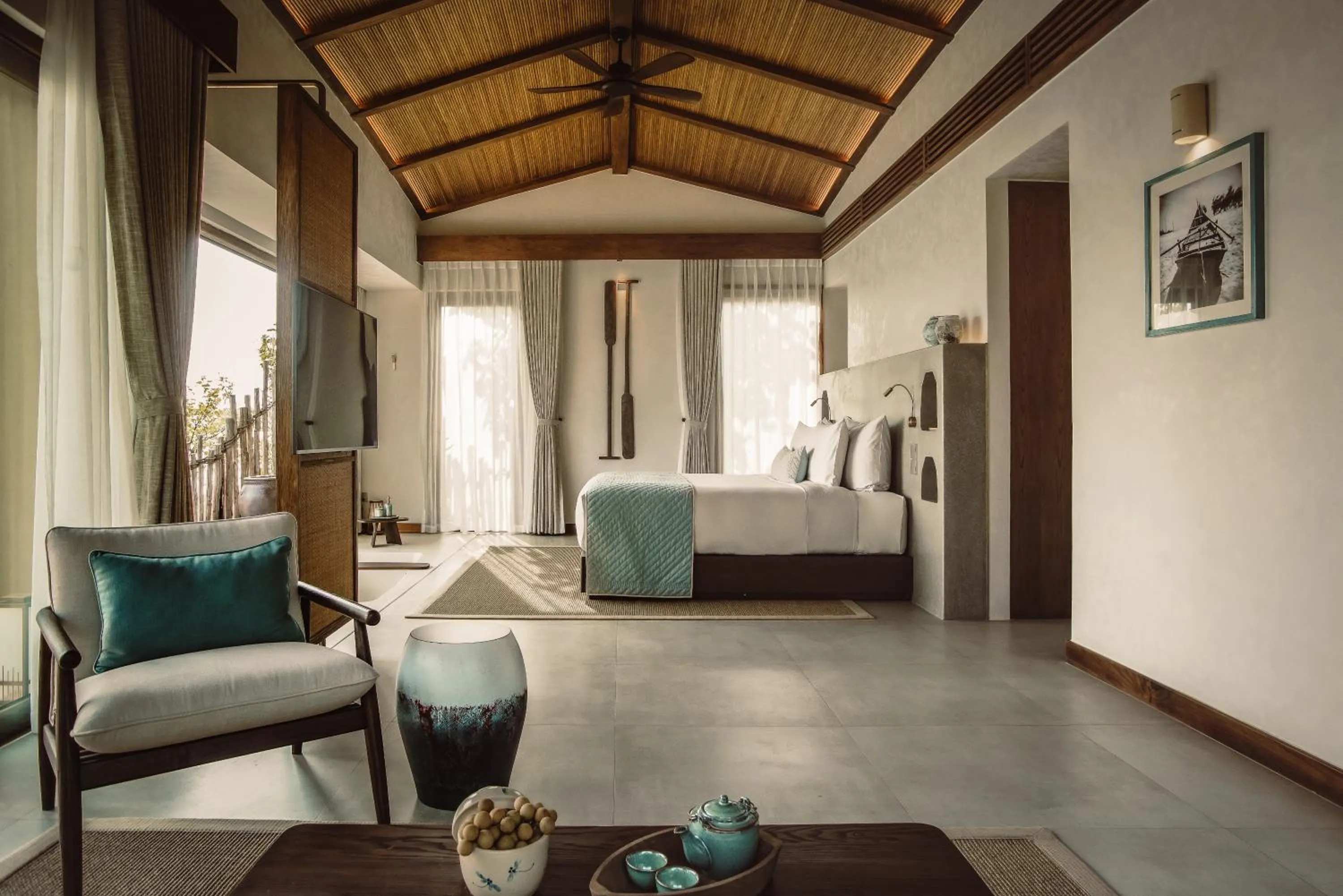 Bed in Namia River Retreat - Wellness Inclusive Resort