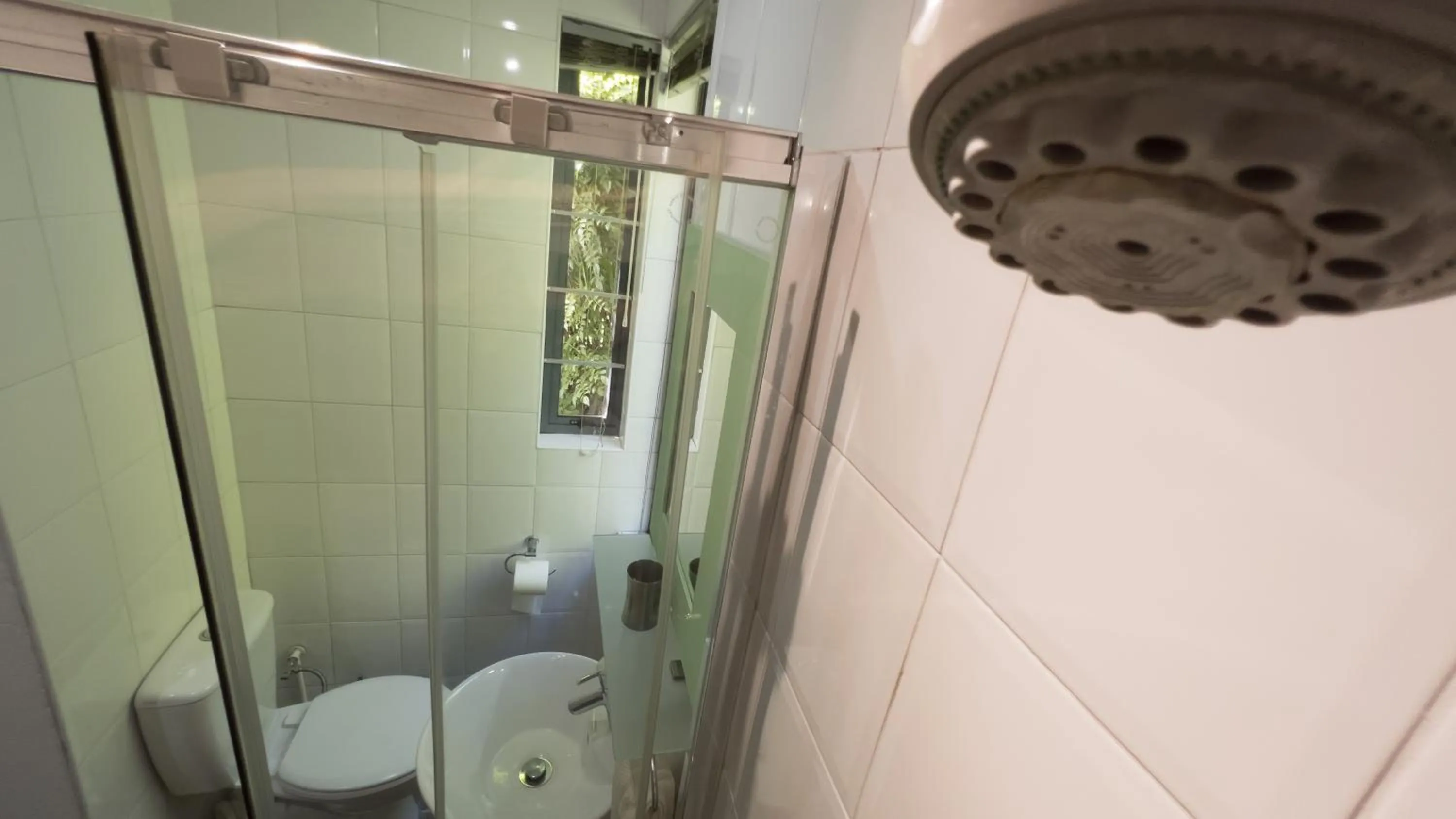 Shower in Orangerie Guest House