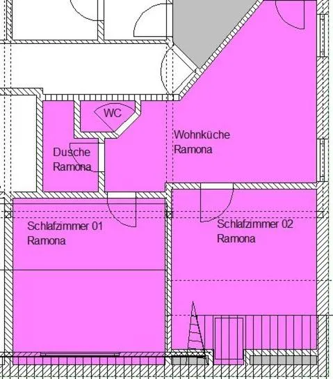 Floor plan in Haus Arnold - Privatzimmer und Ferienwohnungen