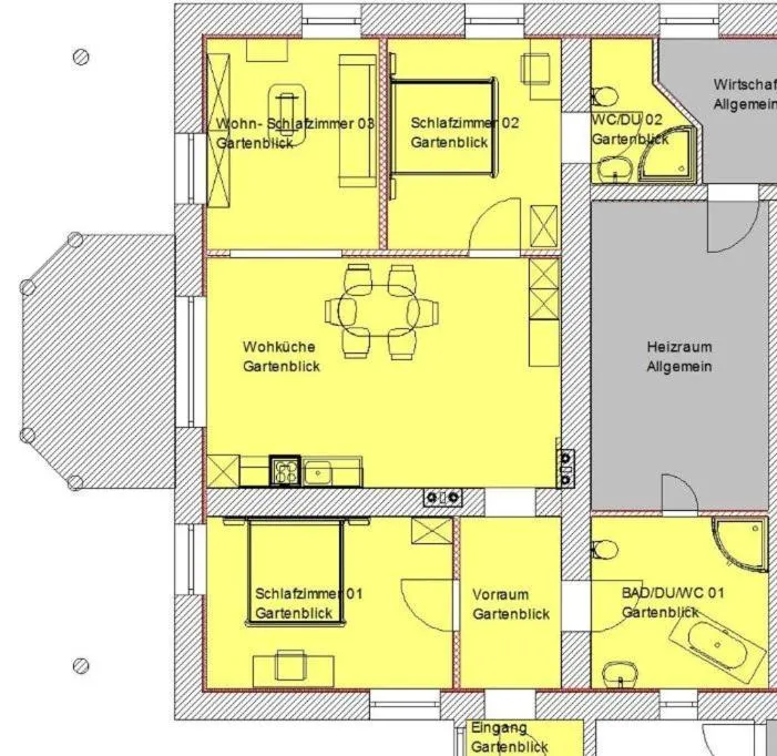 Floor plan in Haus Arnold - Privatzimmer und Ferienwohnungen