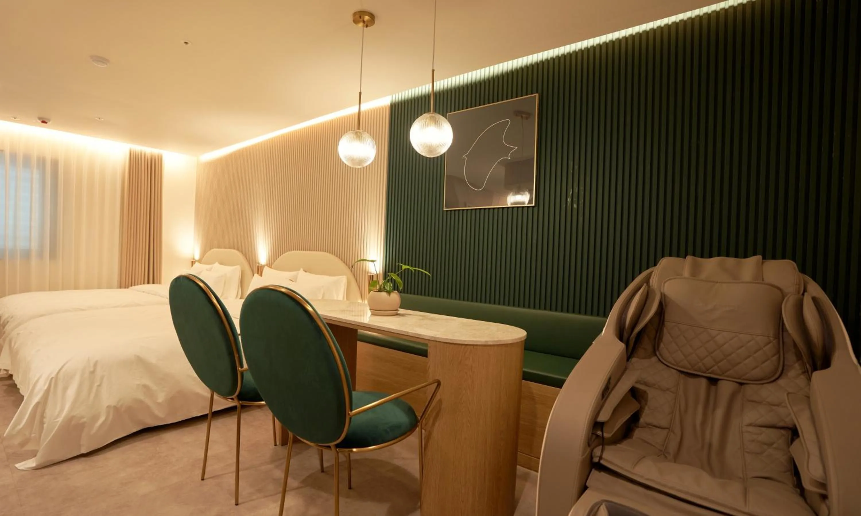 Bed in Brown Dot Hotel Gunsan Terminal Branch