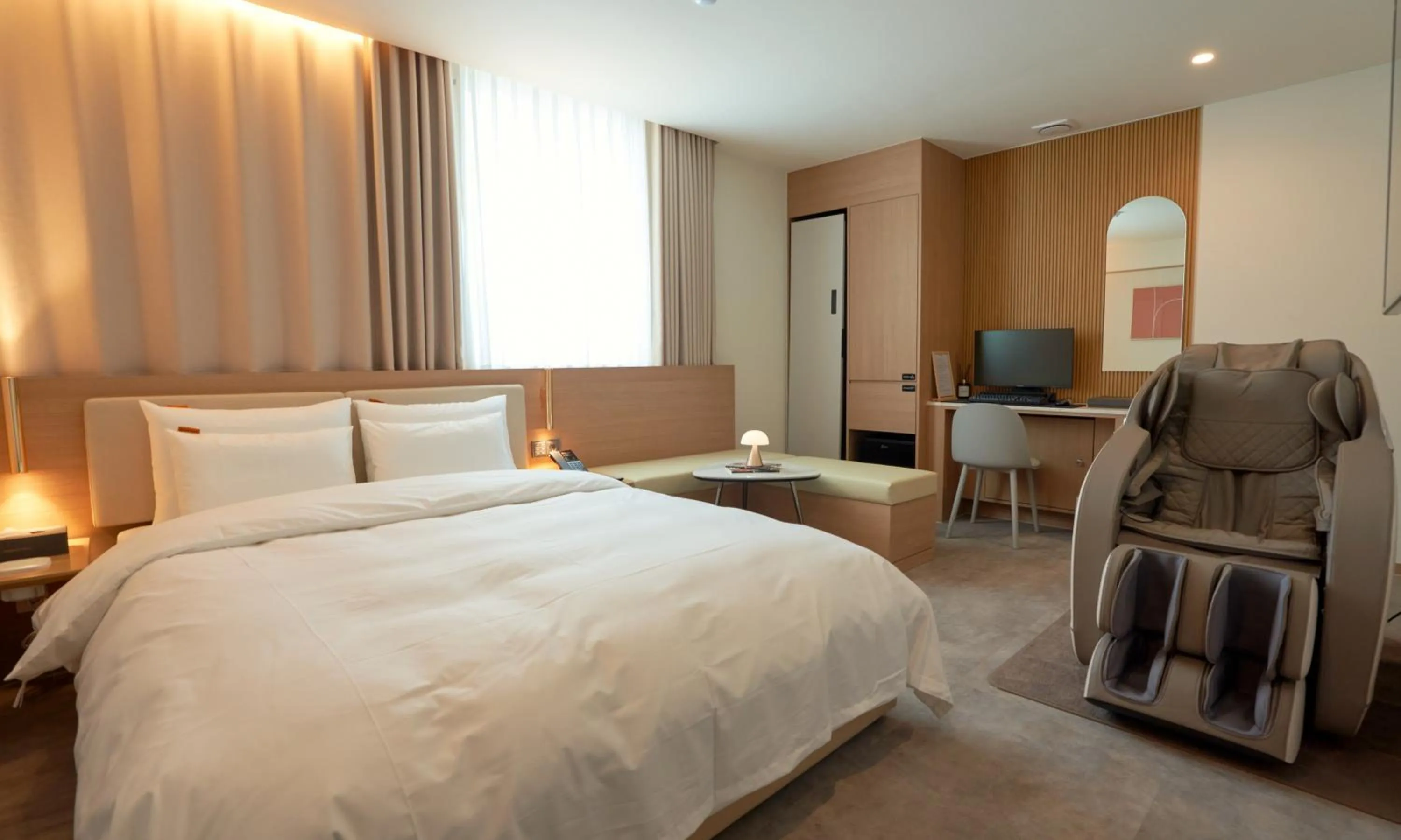 Bed in Brown Dot Hotel Gunsan Terminal Branch