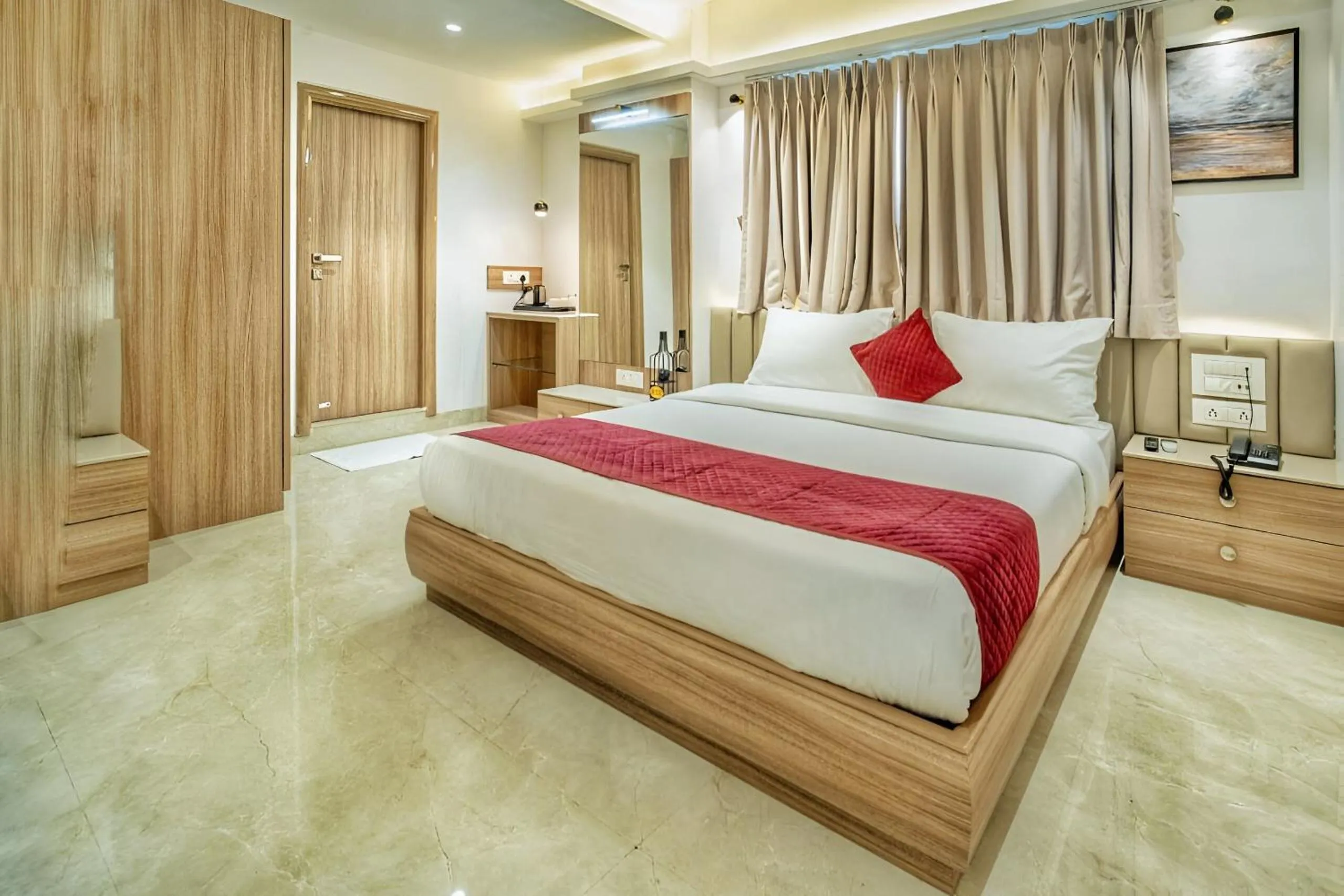 View (from property/room), Bed in The Grand Murli Hotel, City Light Road, Surat