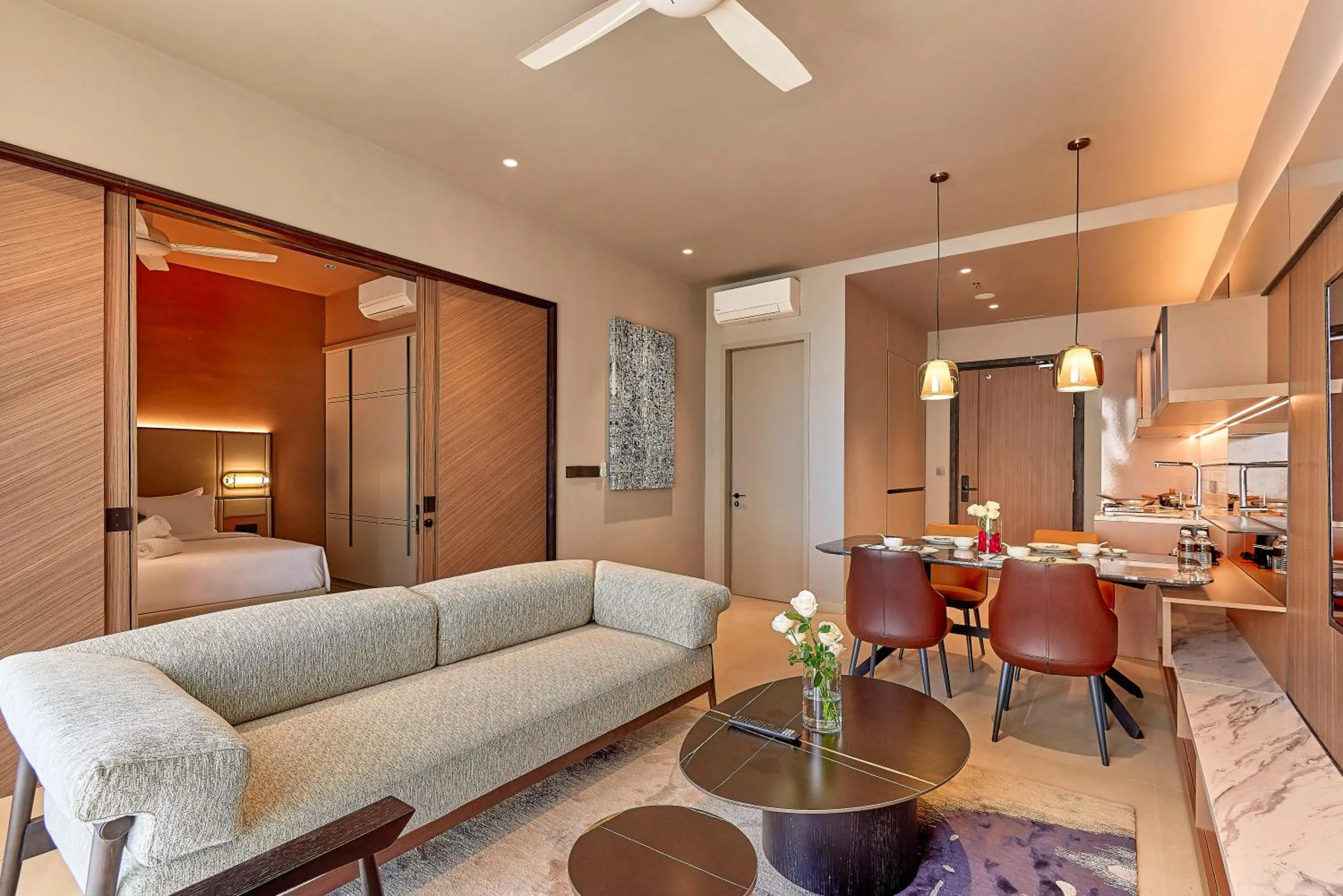 Living room in Antara Residence By Sleeping Lion