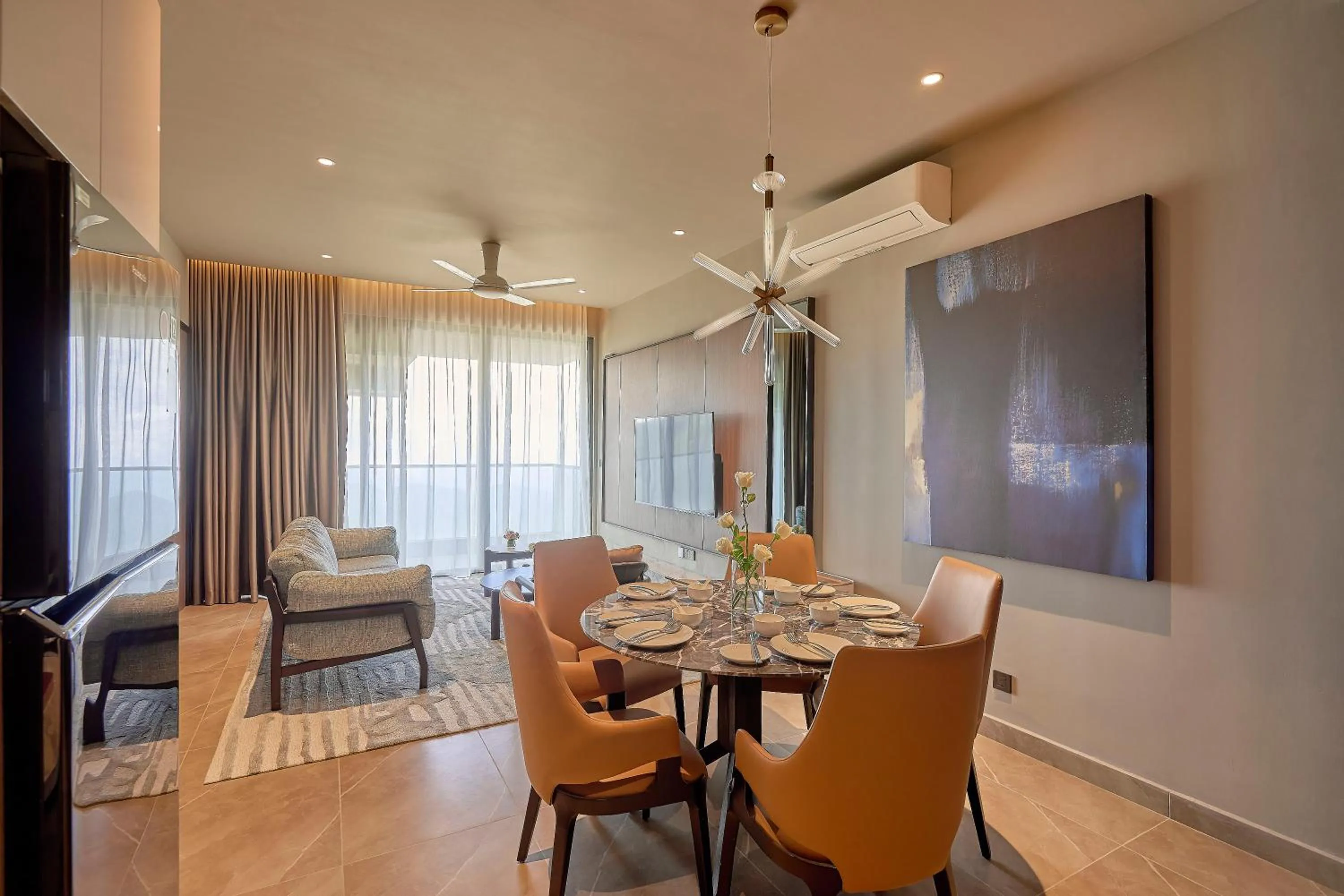 Living room in Antara Residence By Sleeping Lion