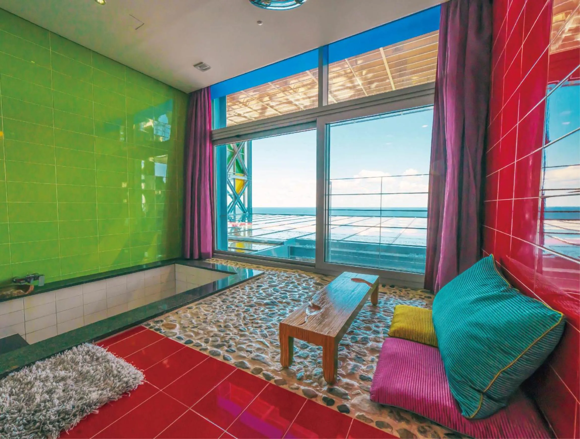 Seating area in Haslla Art World Museum Hotel