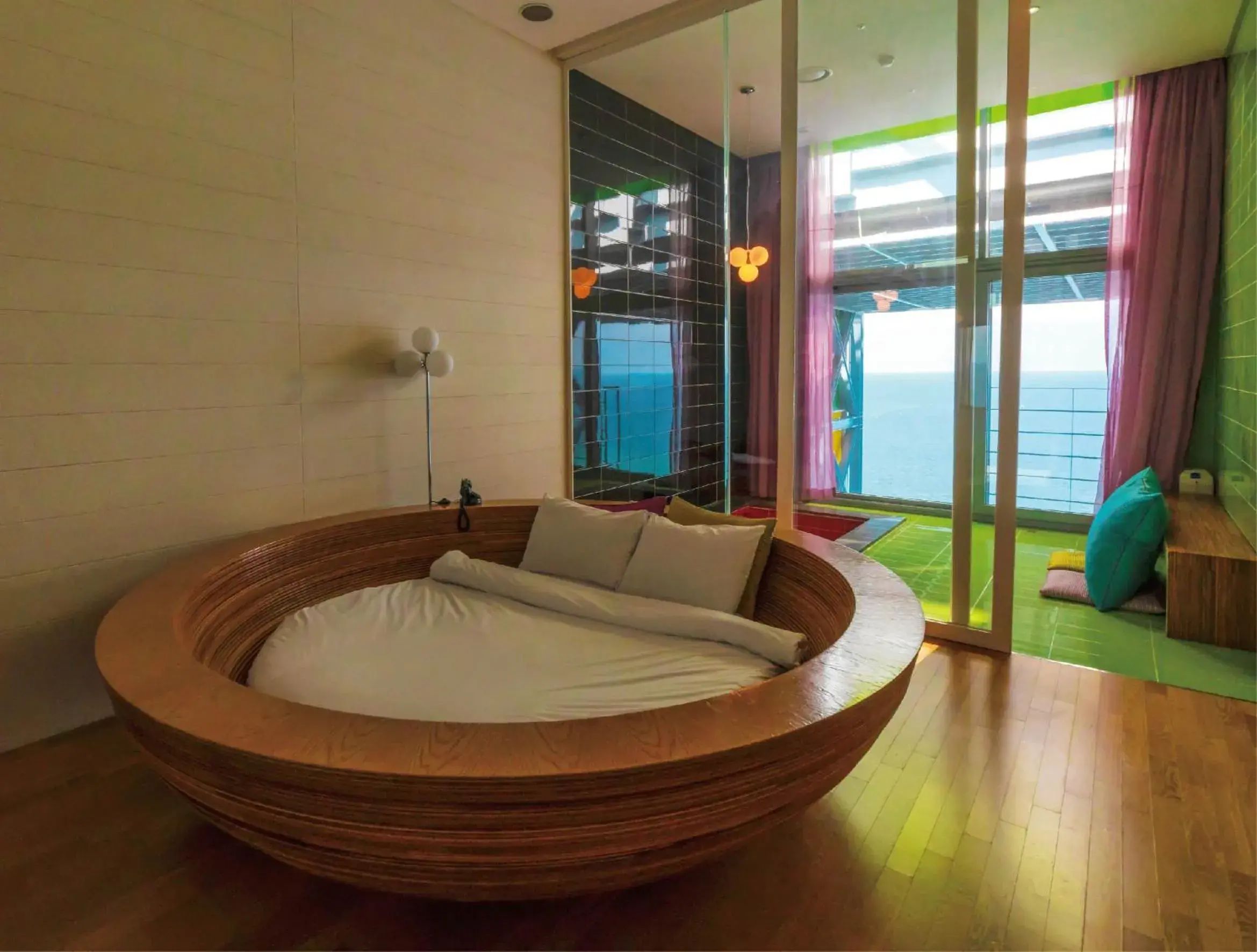 Bed in Haslla Art World Museum Hotel Bed in Haslla Art World Museum Hotel