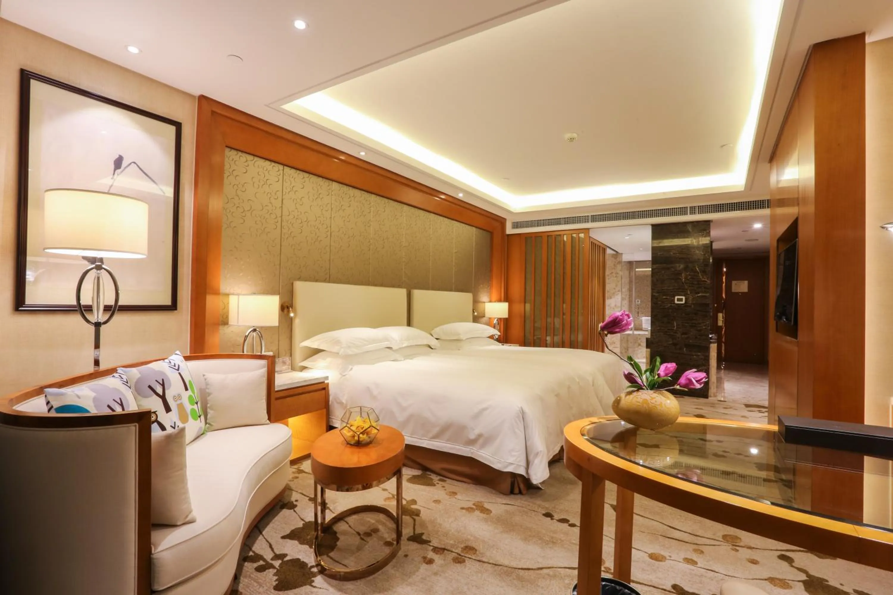 Bed in Yiwu Shangcheng Hotel