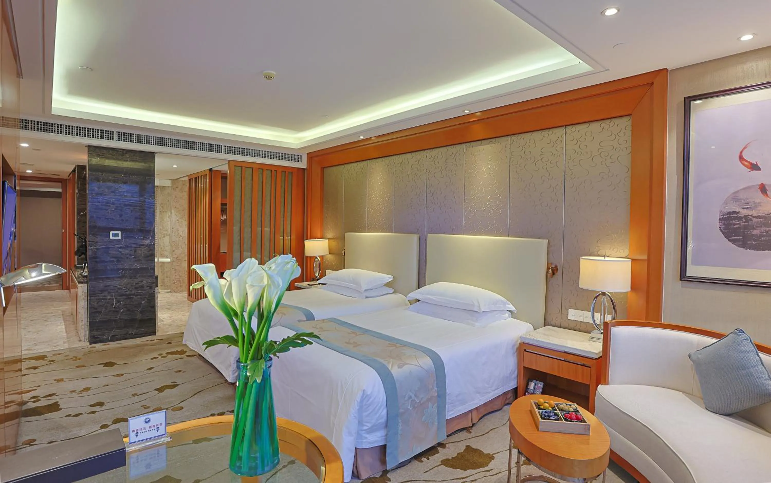 Bed in Yiwu Shangcheng Hotel