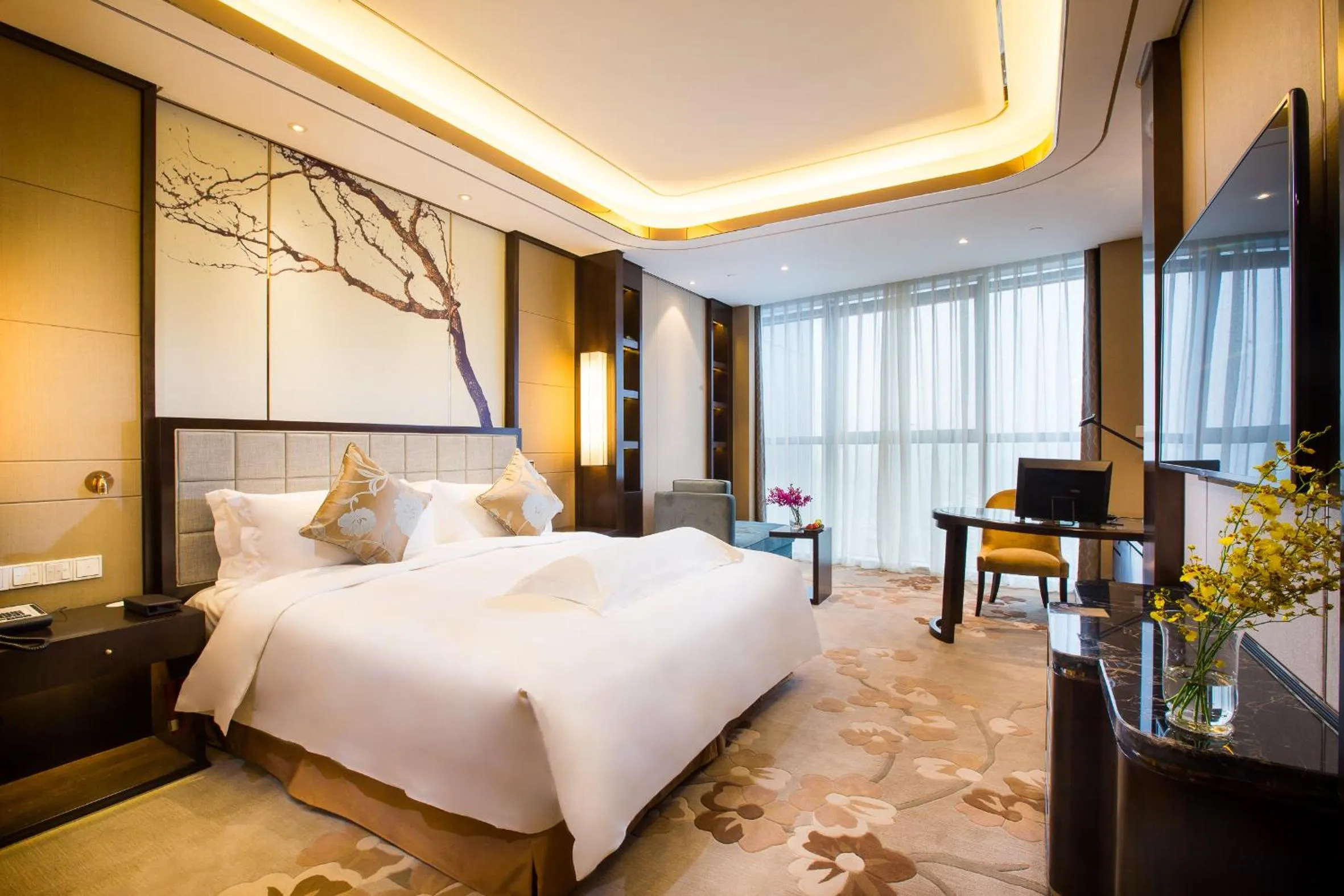 Photo of the whole room, Bed in Yiwu Shangcheng Hotel