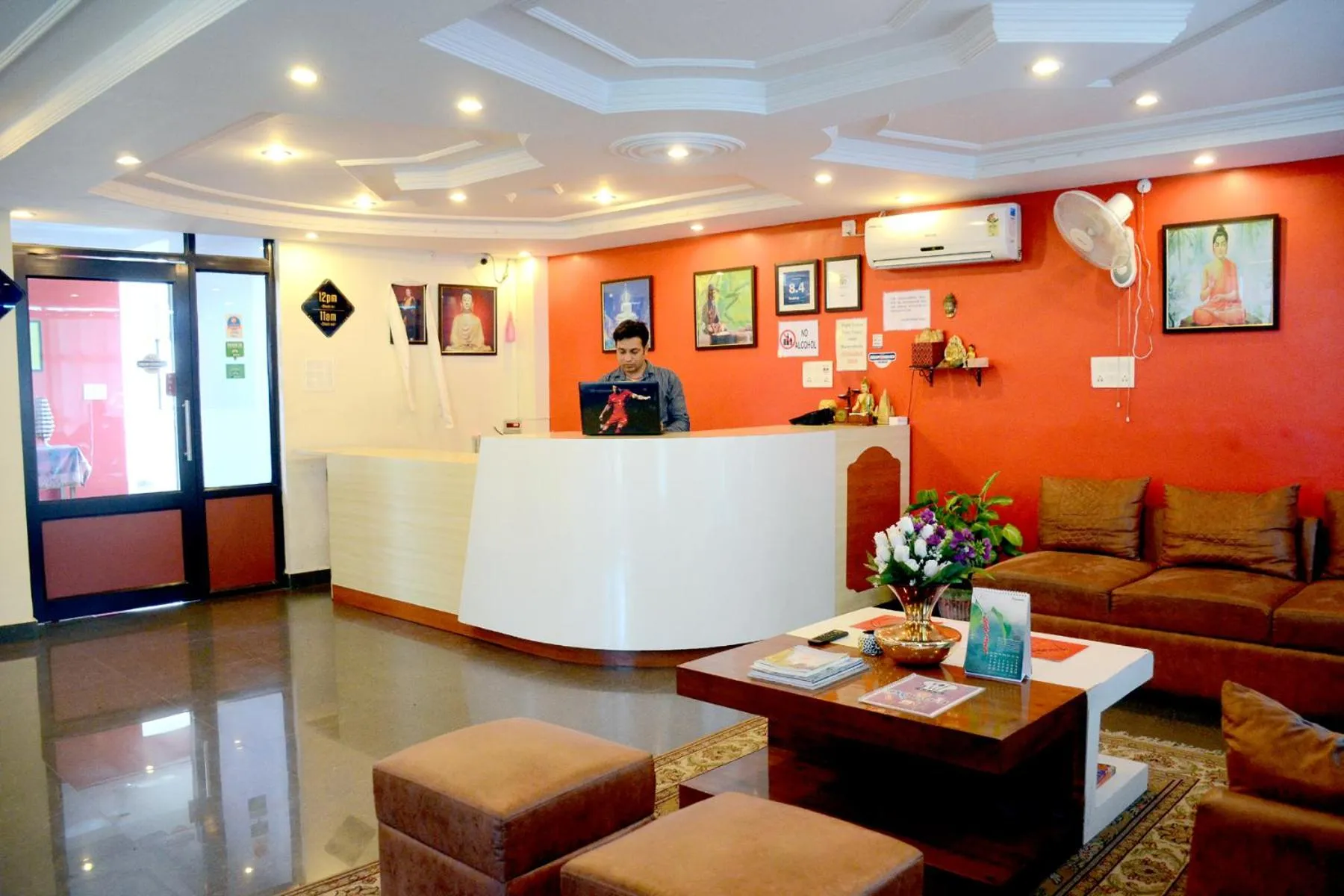 Lobby or reception in Hotel Bodh Vilas