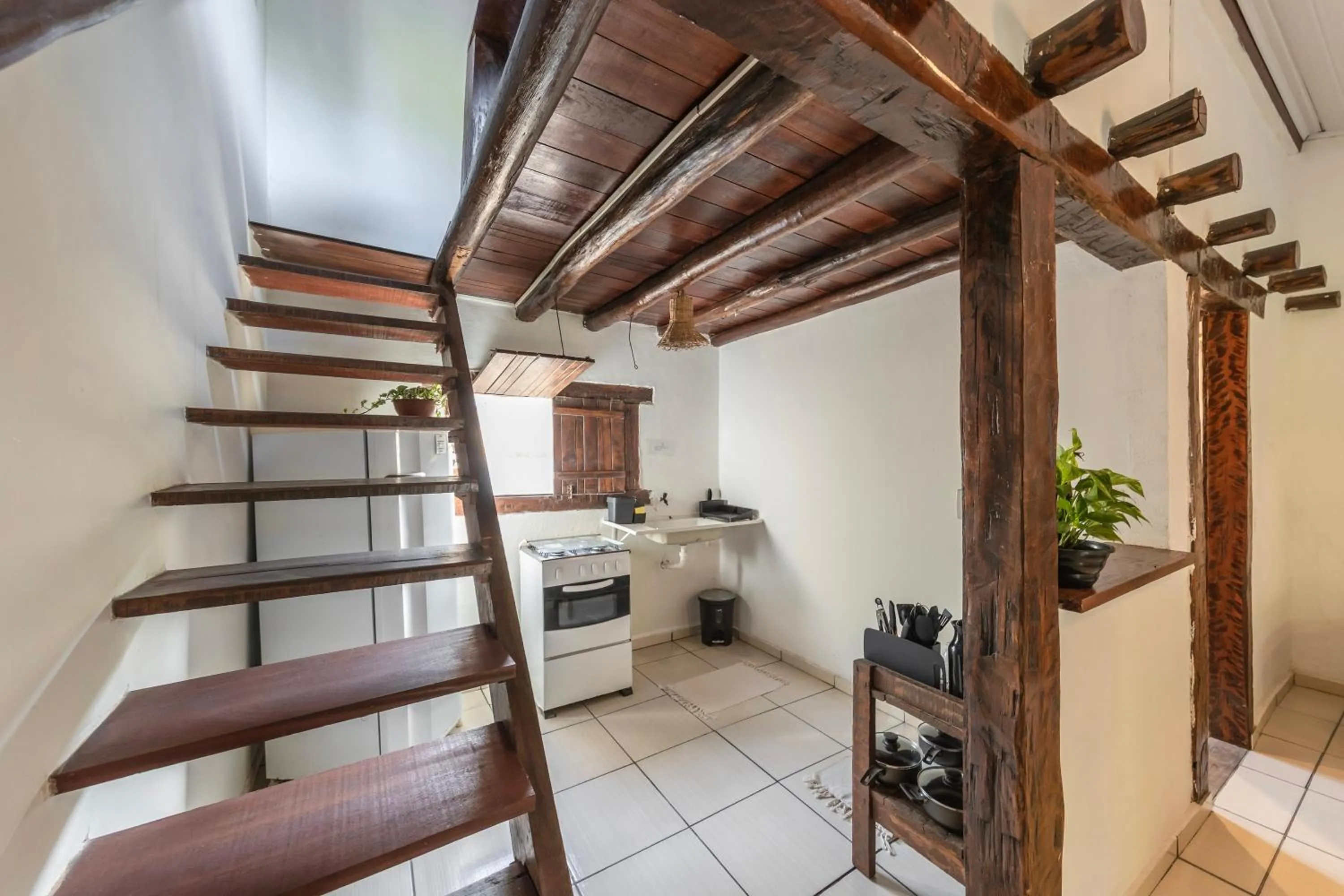 Kitchen or kitchenette in Pousada Arraial dos Sonhos