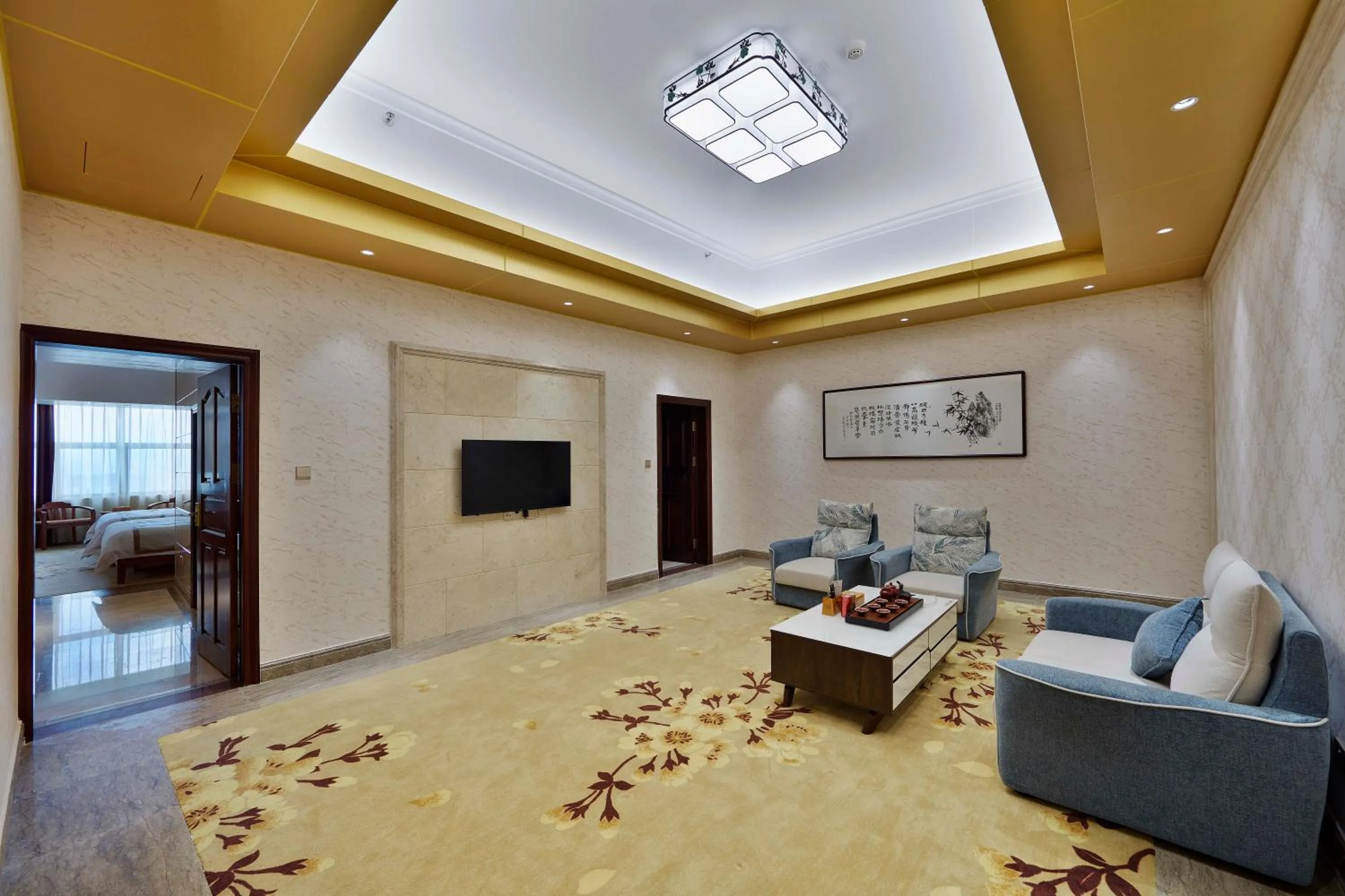 Living room in Mei Zhou Guset Hotel