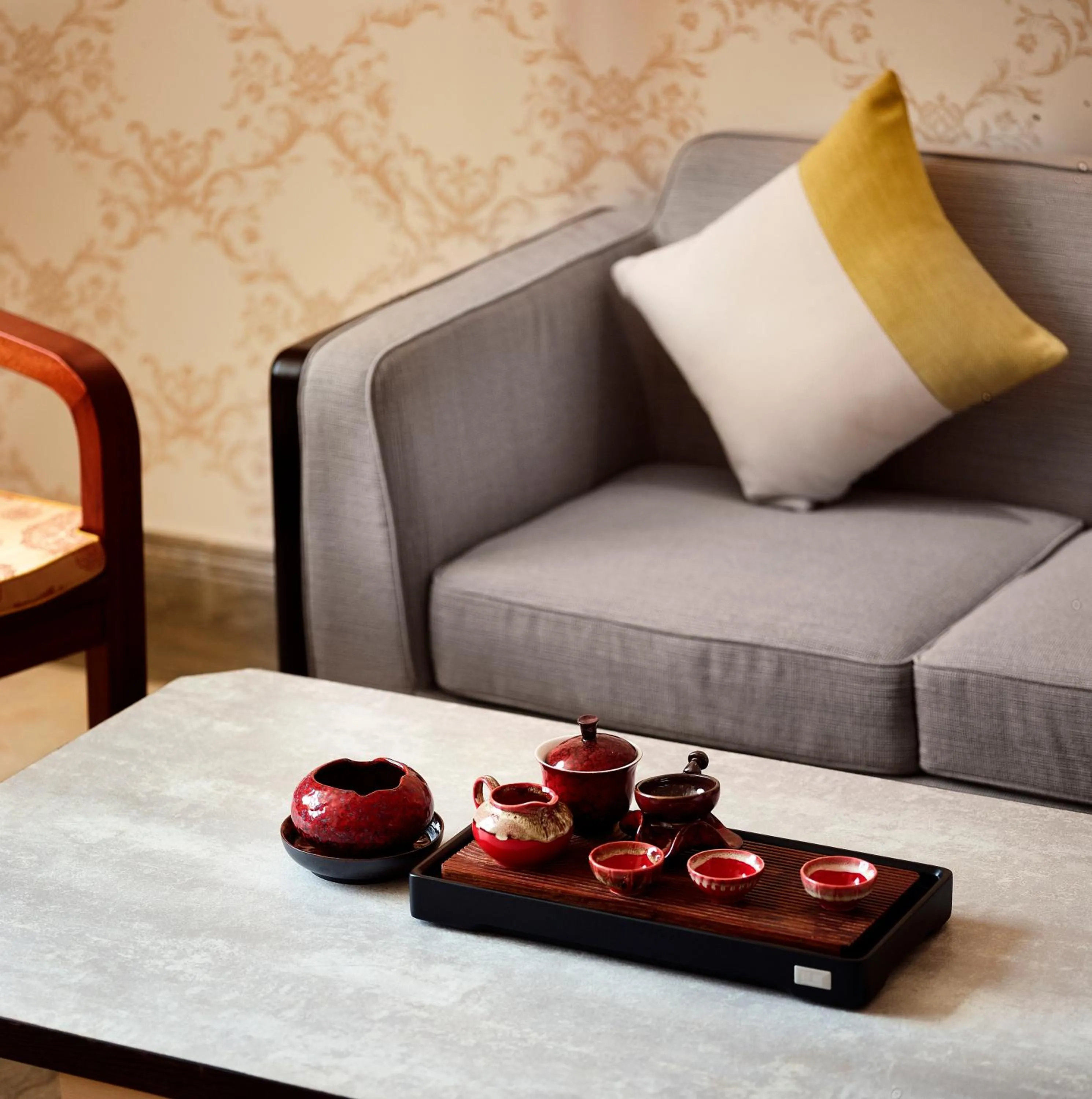 Living room in Mei Zhou Guset Hotel