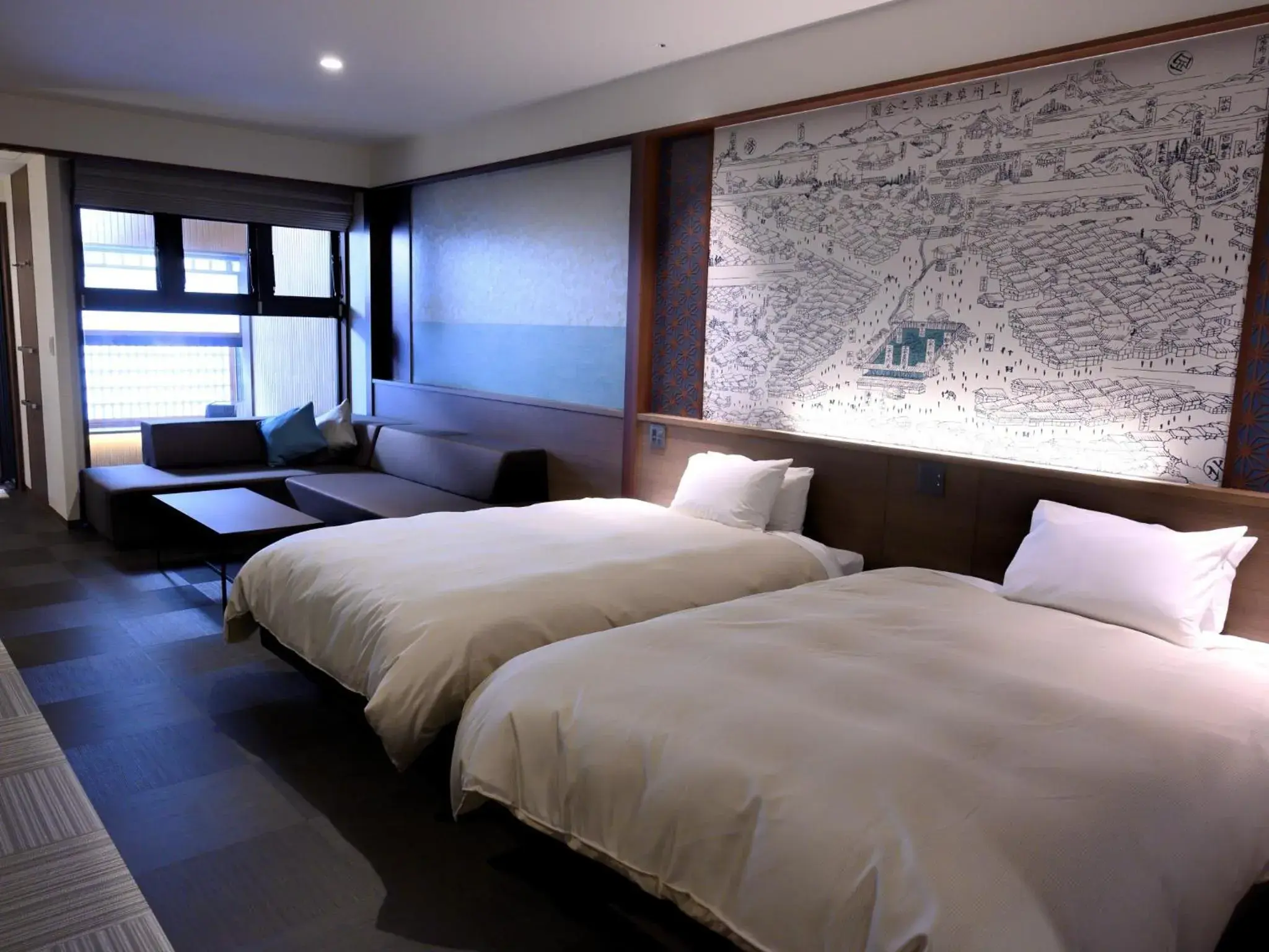 Twin Room with Kitchenette and Open-Air Bath - single occupancy - A in Gensen Ichinoyu Twin Room with Kitchenette and Open-Air Bath - single occupancy - A in Gensen Ichinoyu