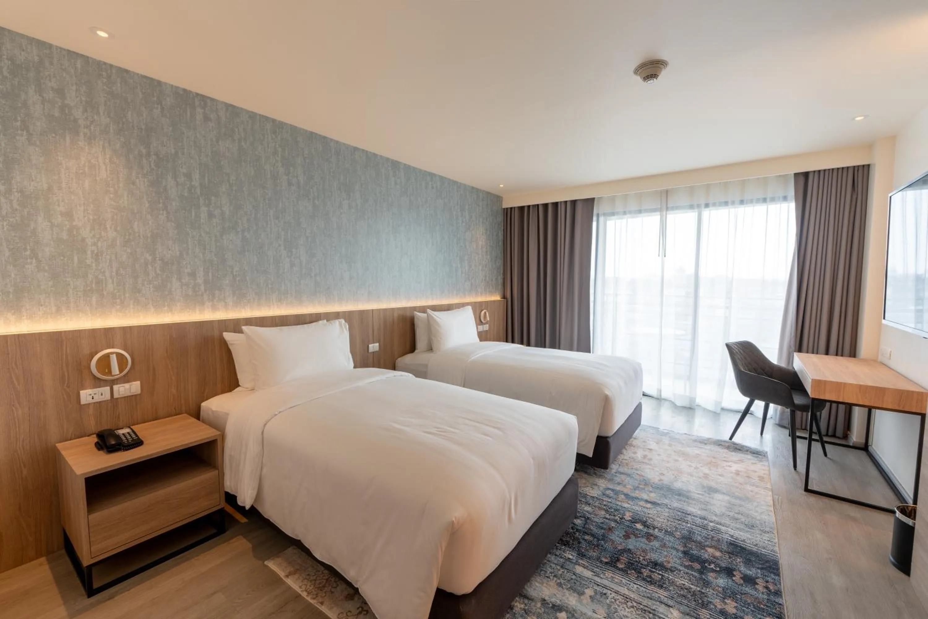 Bedroom, Bed in GLOW Bangkok Riverside