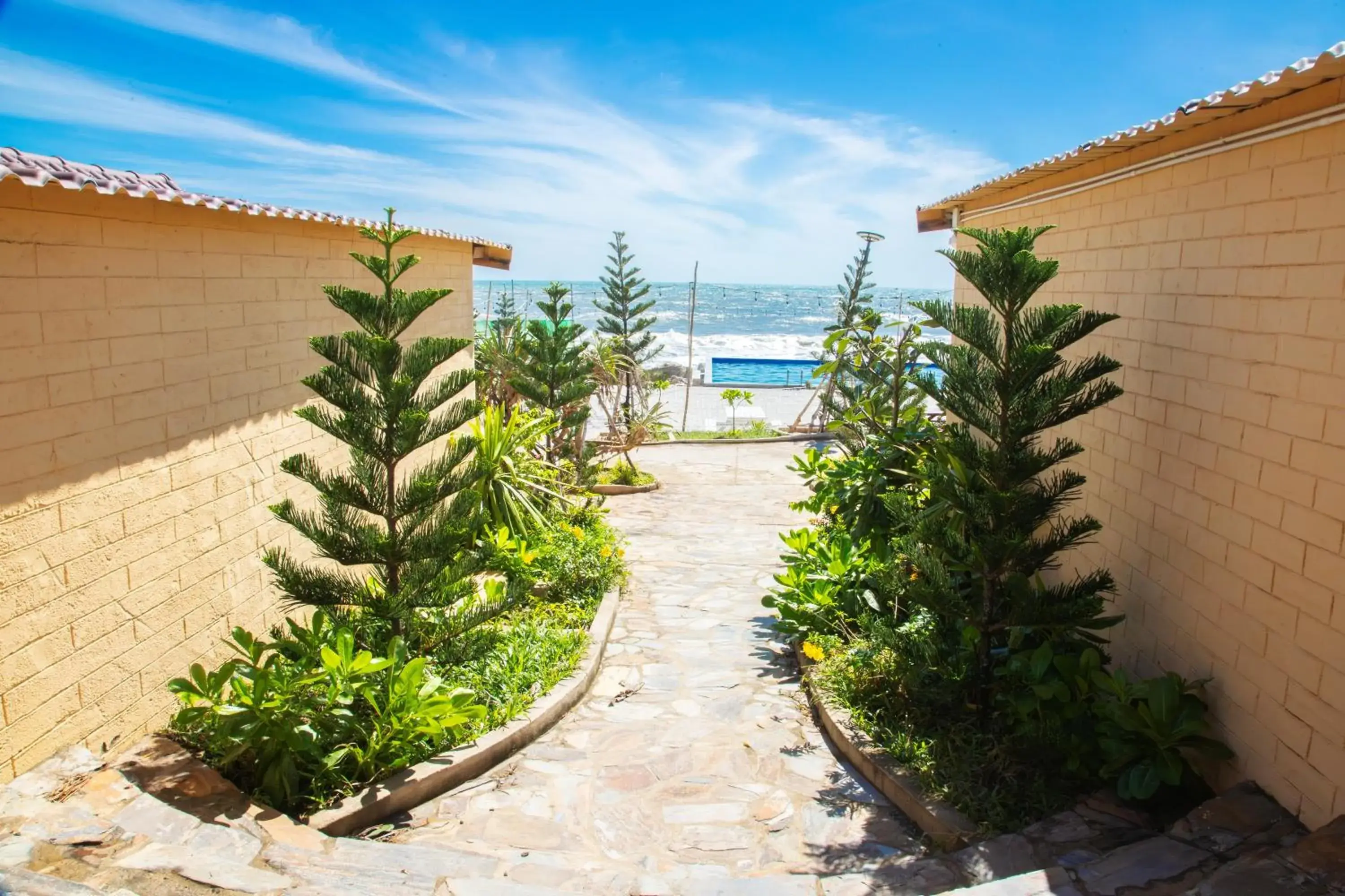 Garden view in Adora Bay Ke Ga Beach Resort Garden view in Adora Bay Ke Ga Beach Resort