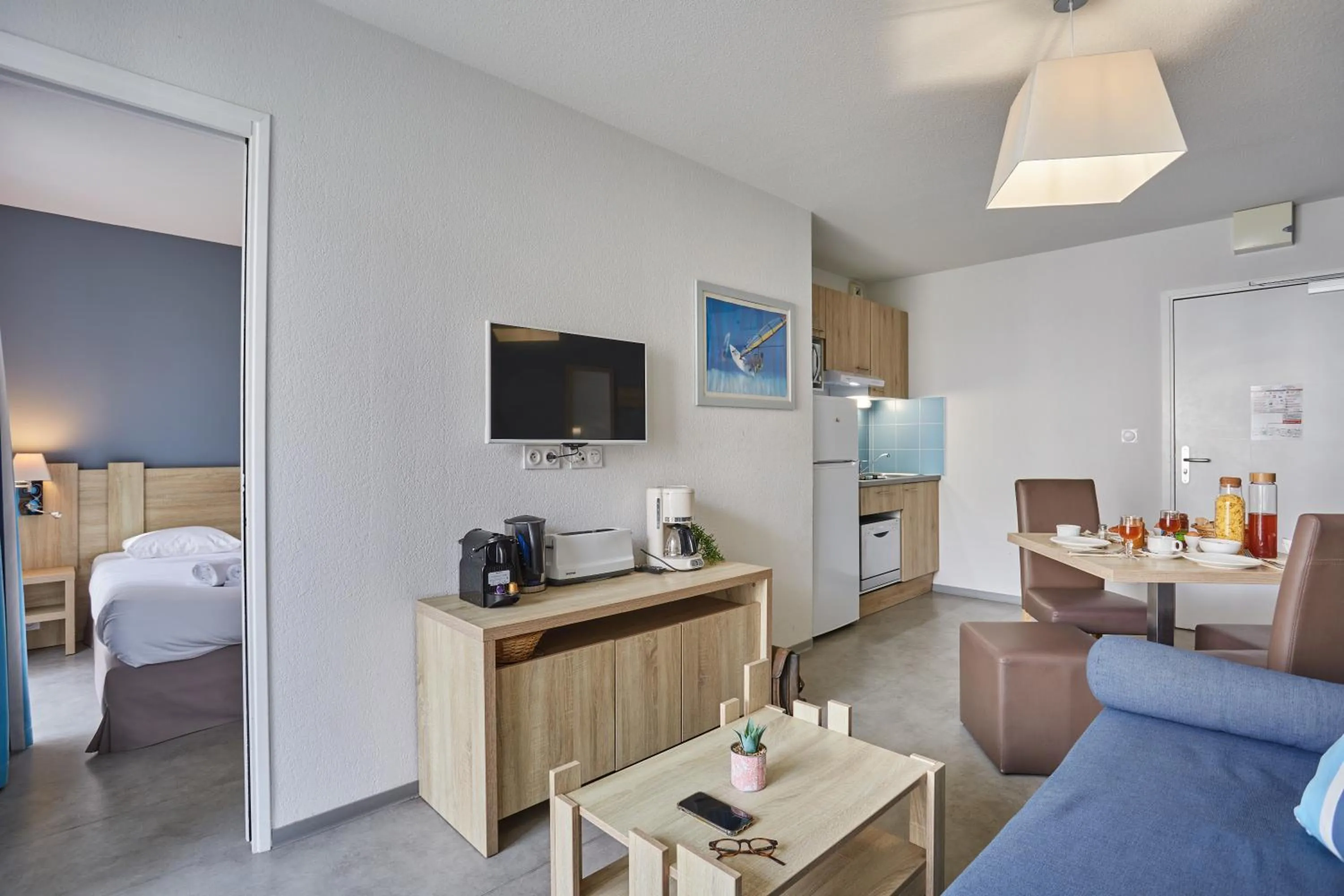 Seating area, Bed in Résidence Odalys Nakâra