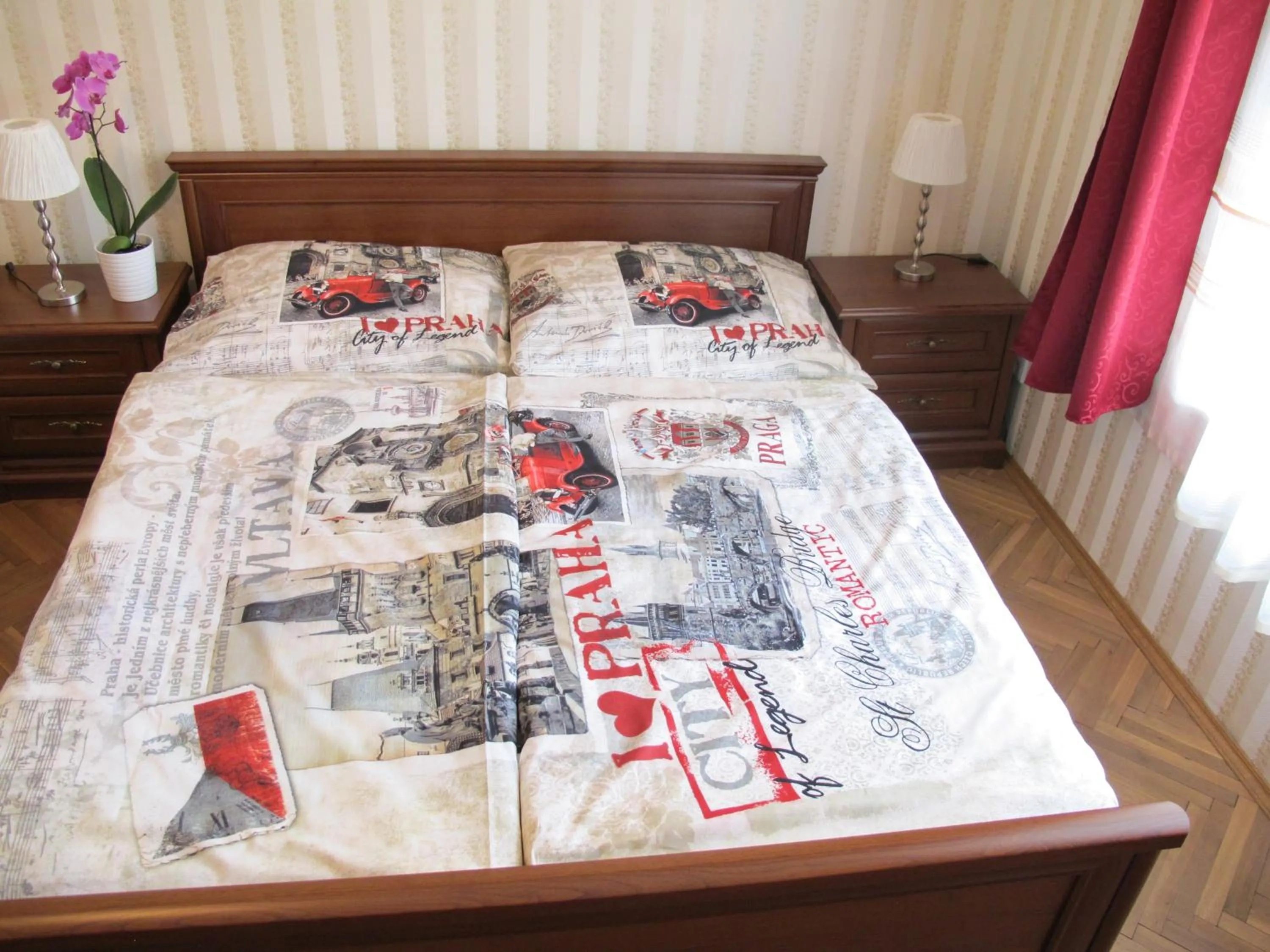 Bedroom, Bed in Apartments near Lesser Town