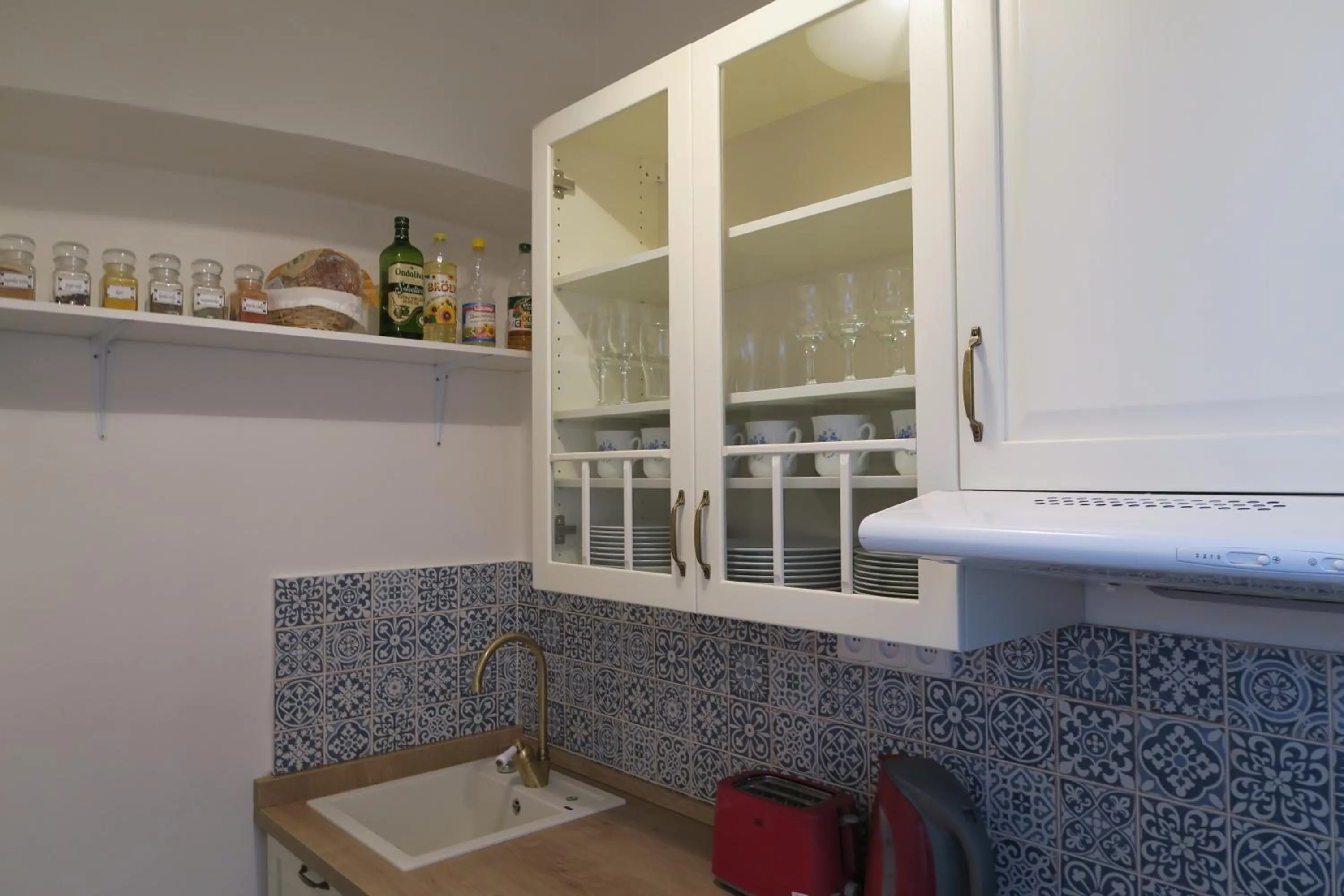 Kitchen or kitchenette in Apartments near Lesser Town