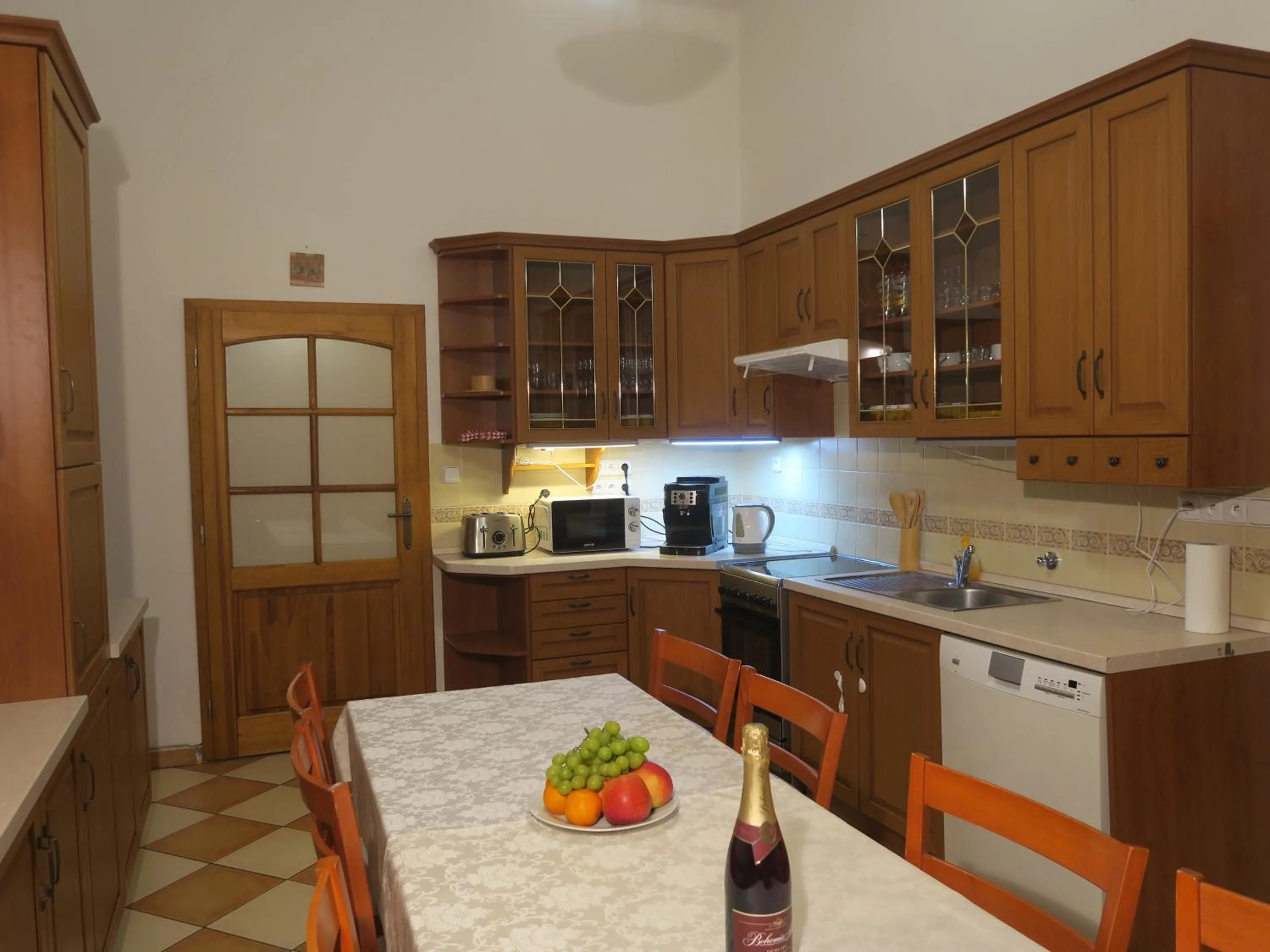 Kitchen or kitchenette in Apartments near Lesser Town