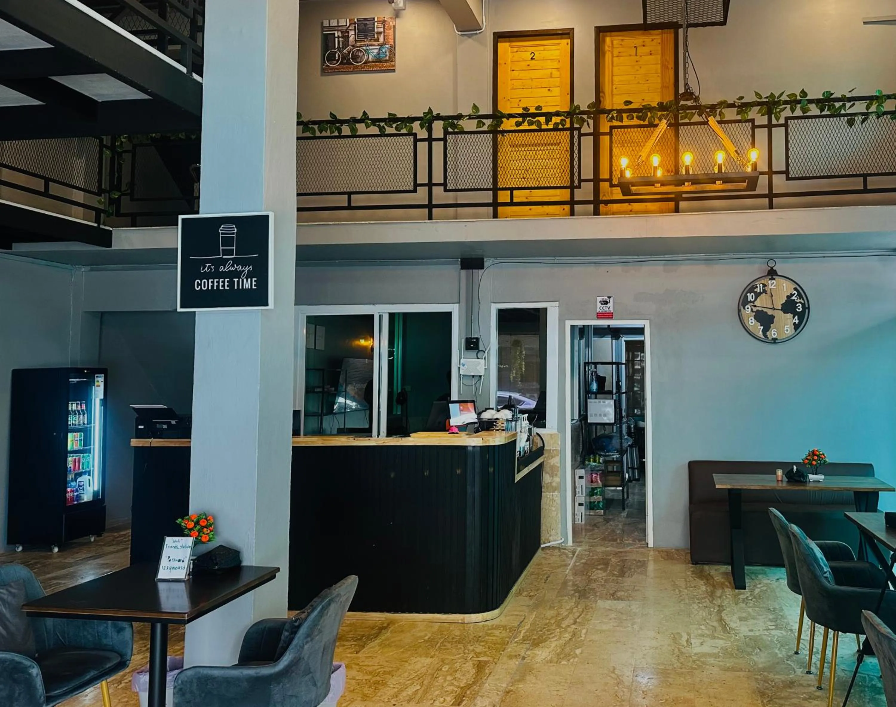 Seating area in Friends Station Tukkom Hostel & Cafe